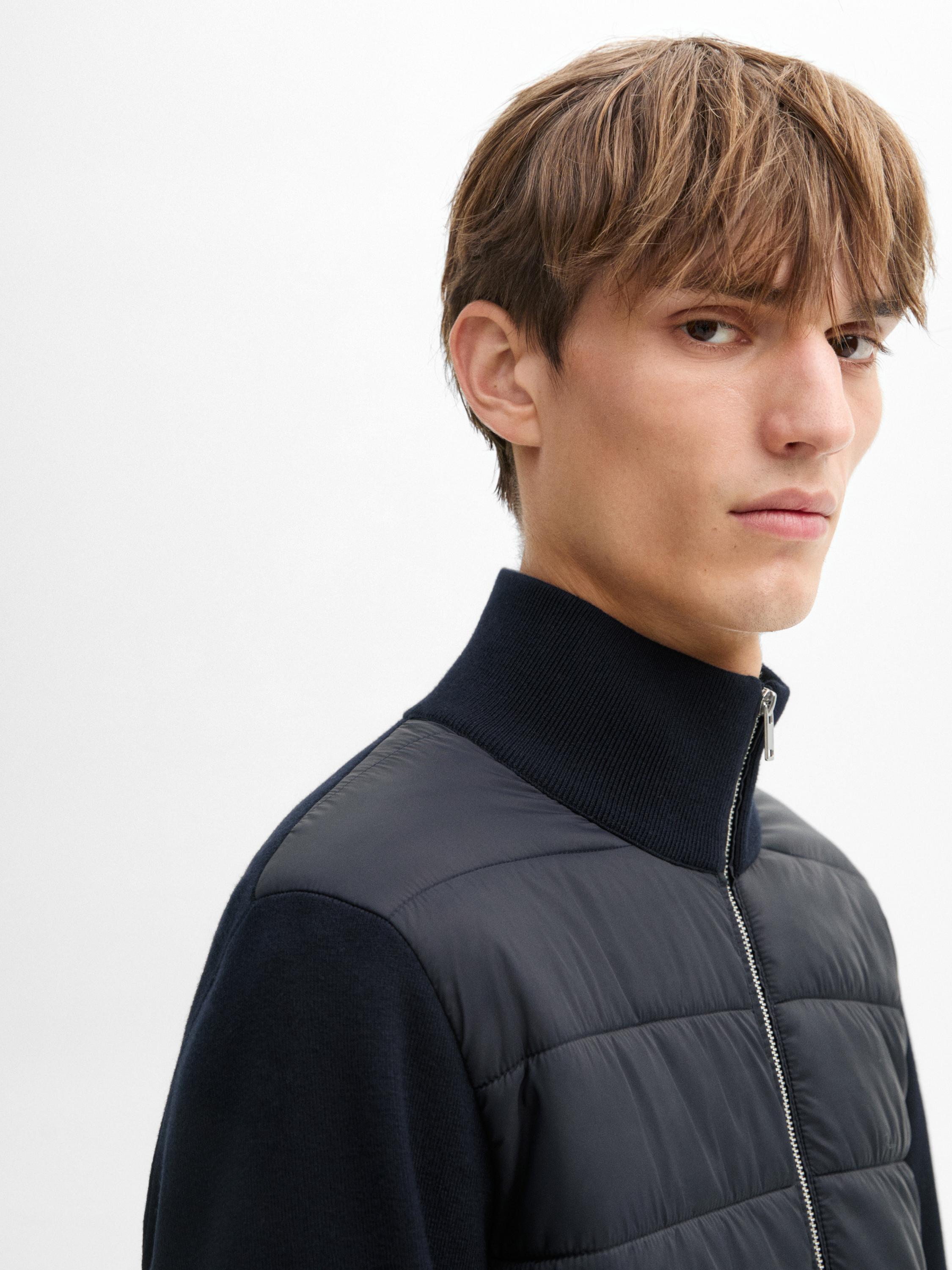 Cotton blend puffer jacket