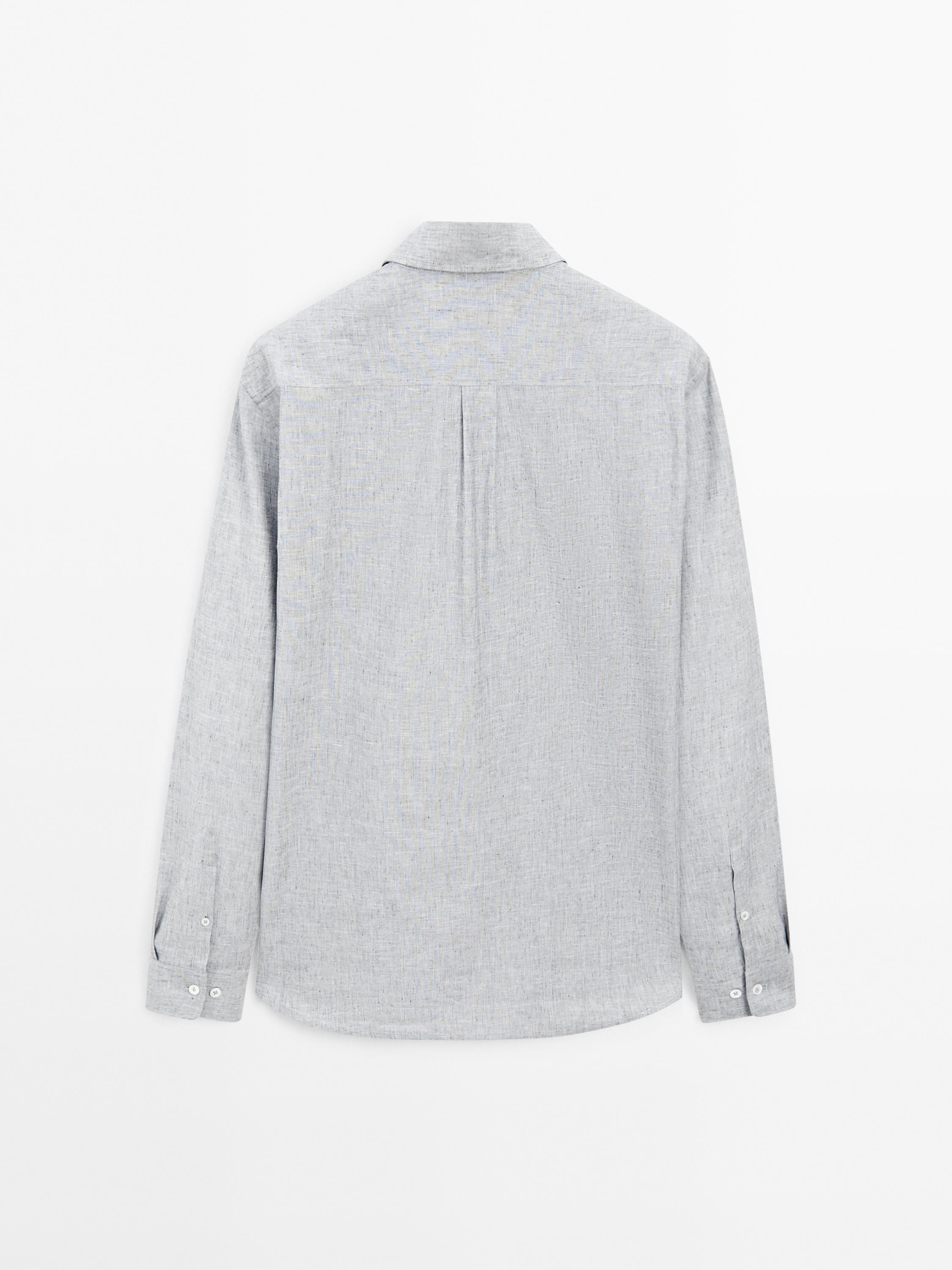 Camisa regular fit mescla cotó