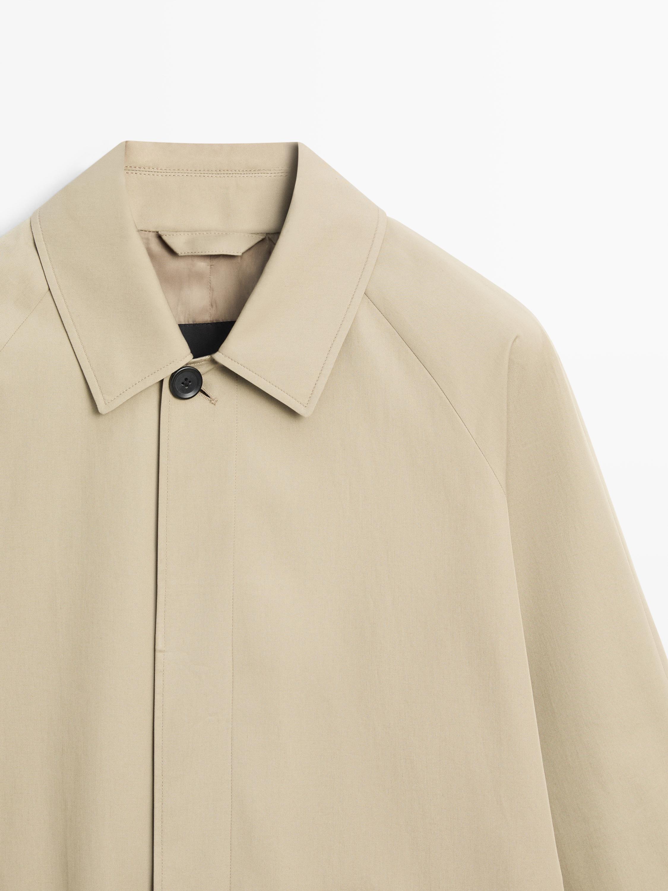 Lightweight cotton trench coat — BEIGE
