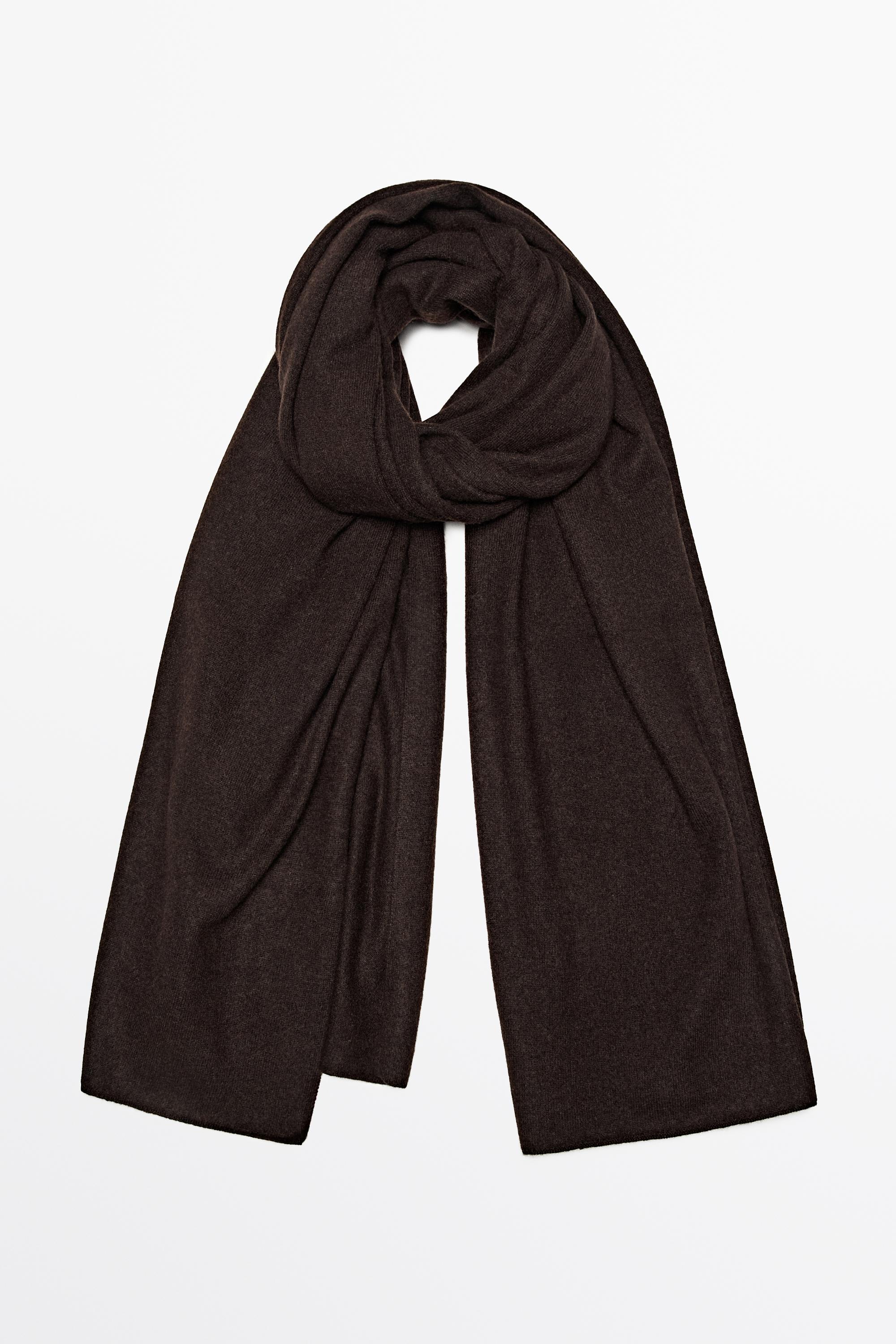 100% Cashmere Scarf — BROWN