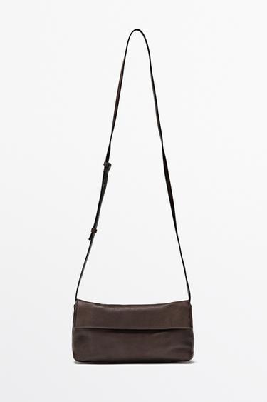 Nappa leather crossbody bag — BROWN 2