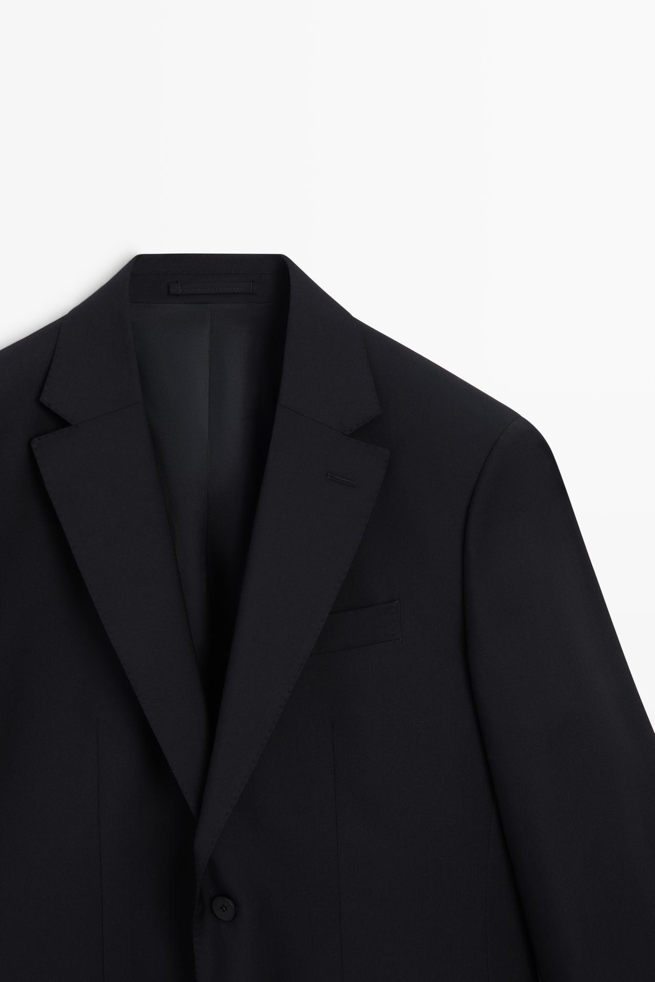 100% wool suit blazer — NAVY BLUE