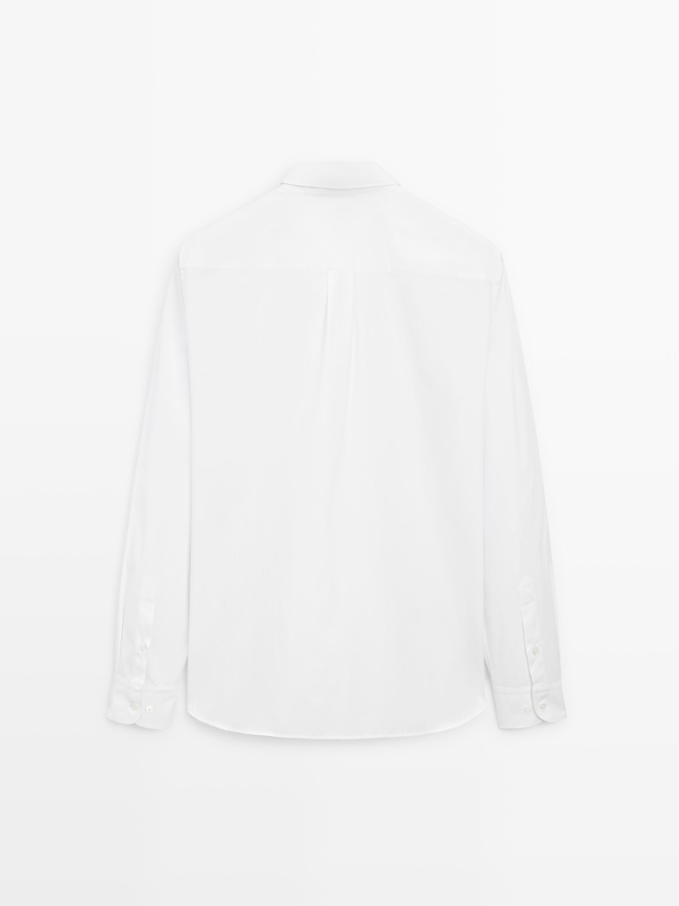 Regular fit cotton poplin shirt