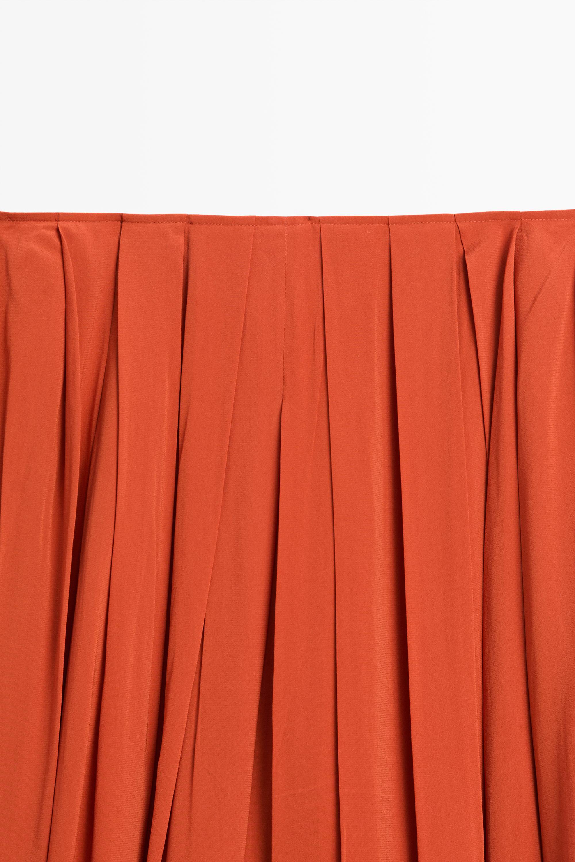 Pleated sarouel trousers total look — TERRA-COTTA