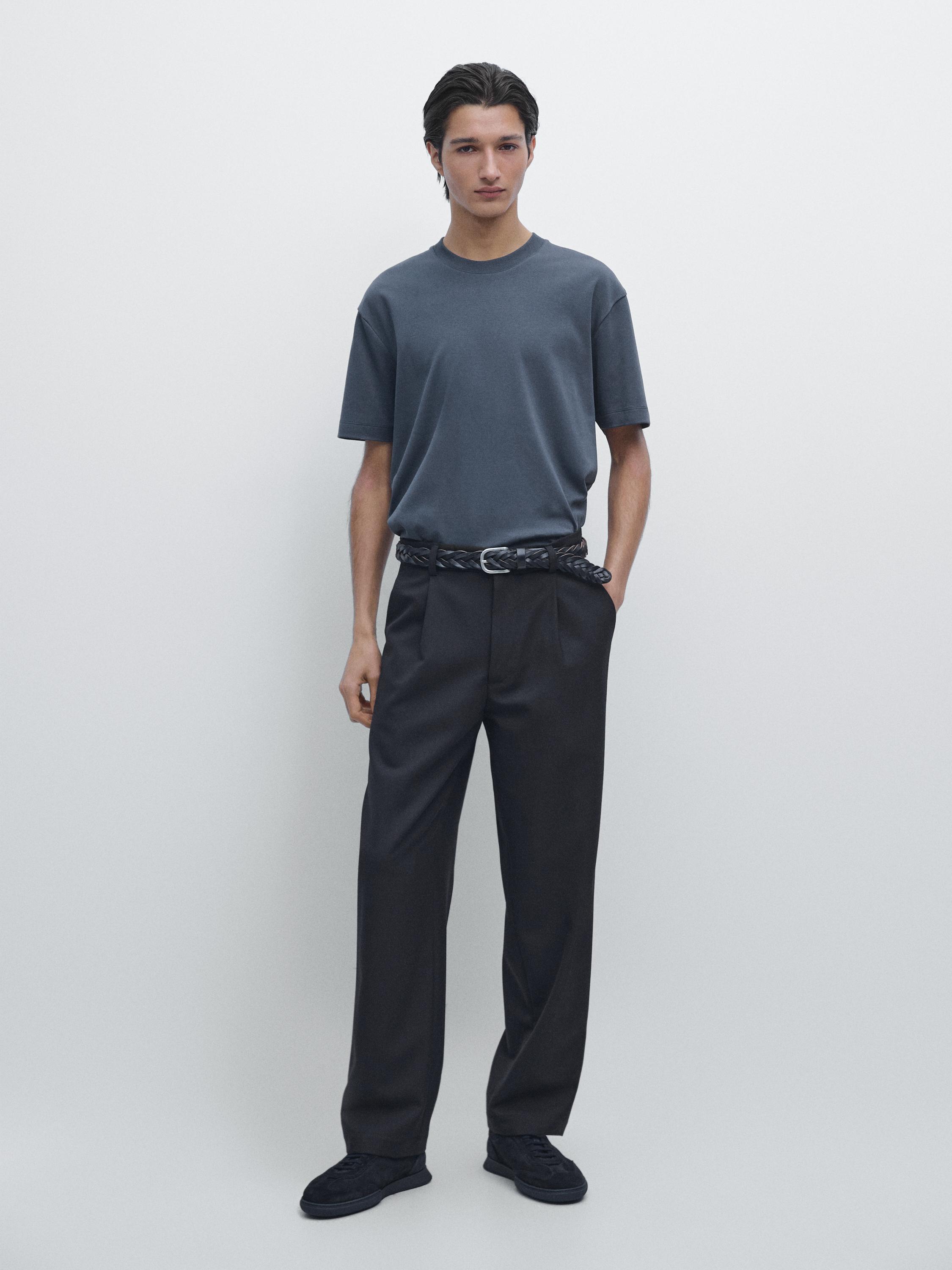 100% cotton short sleeve T-shirt — DEEP BLUE