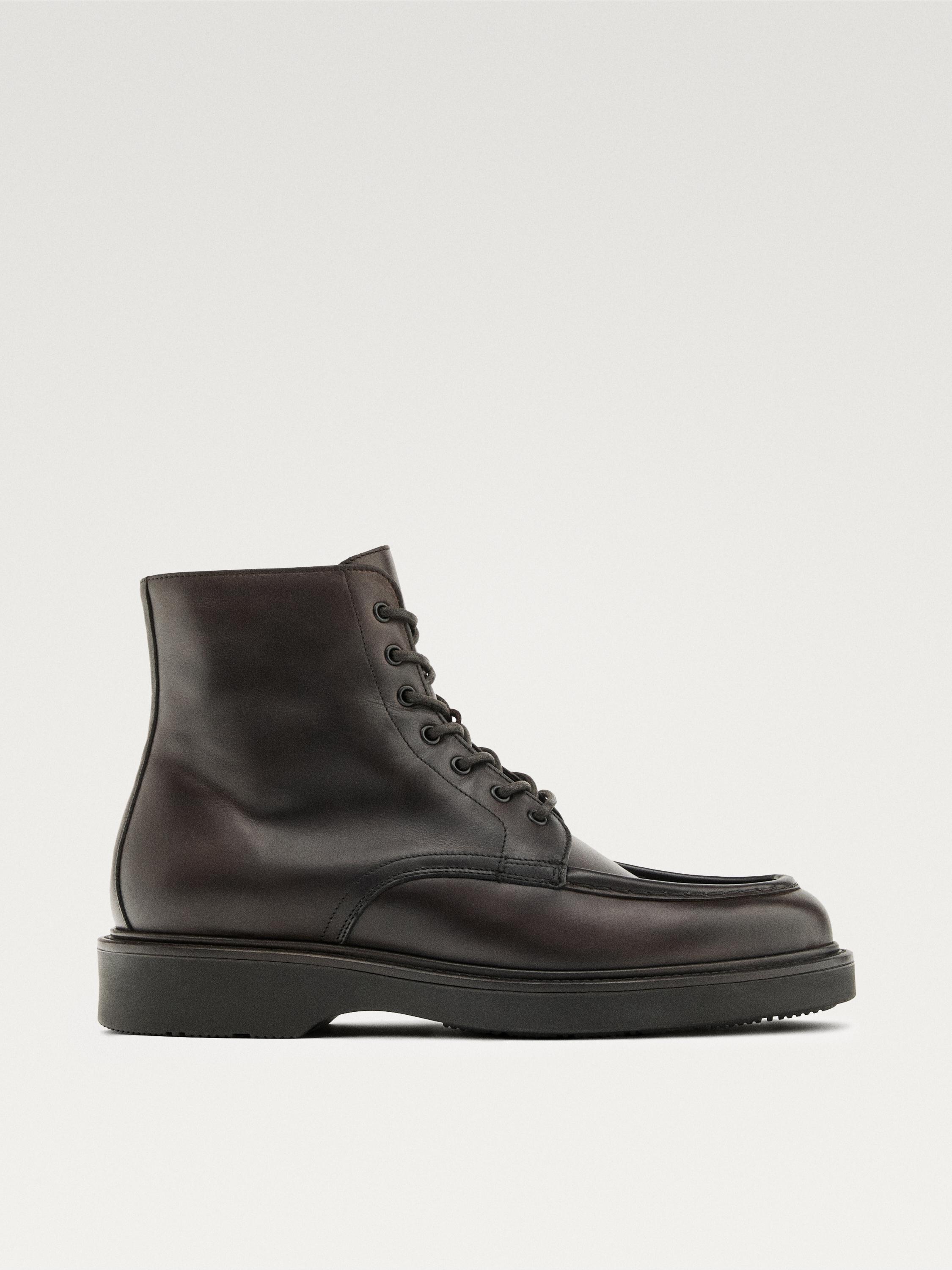 Moc toe nappa boots
