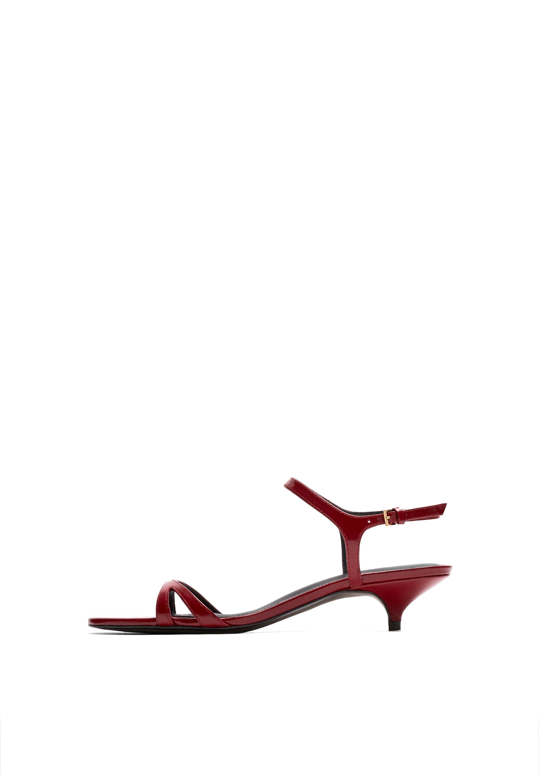 Low-heel leather sandal - MADE IN SPAIN — RED