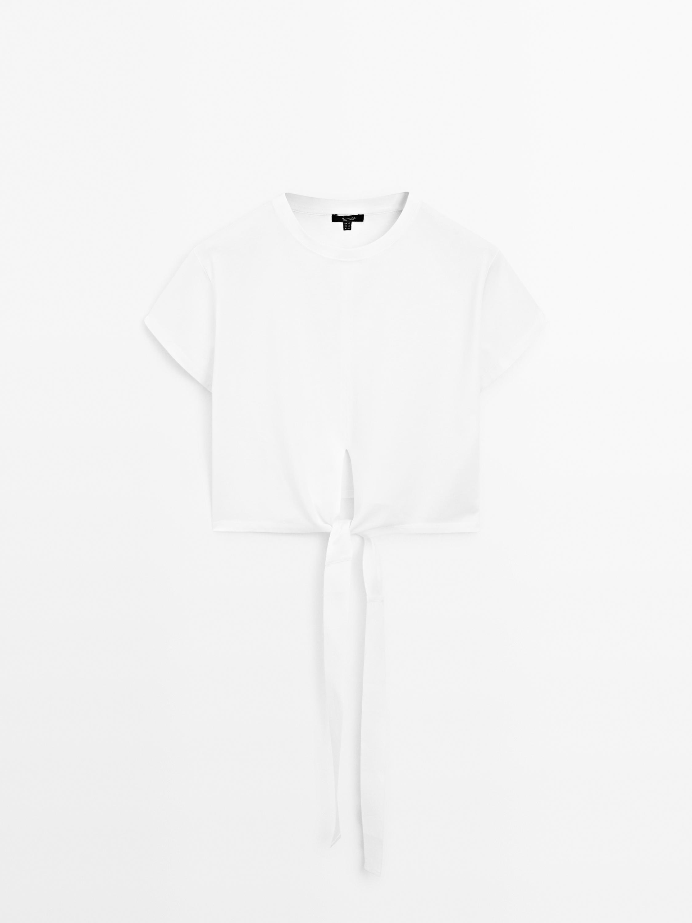 T-shirt nœud 100 % coton