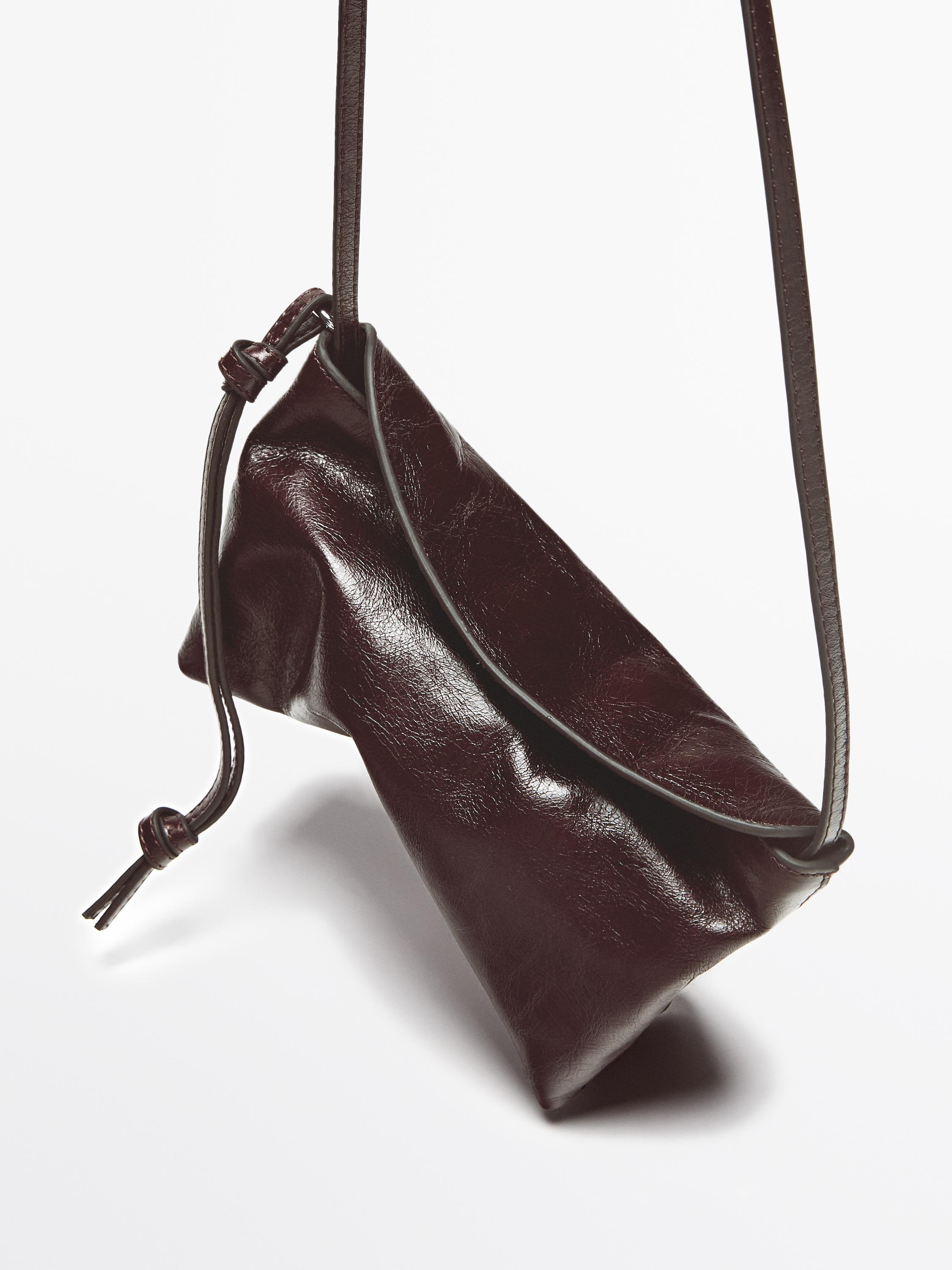 Bolso pouch bandolera piel napa