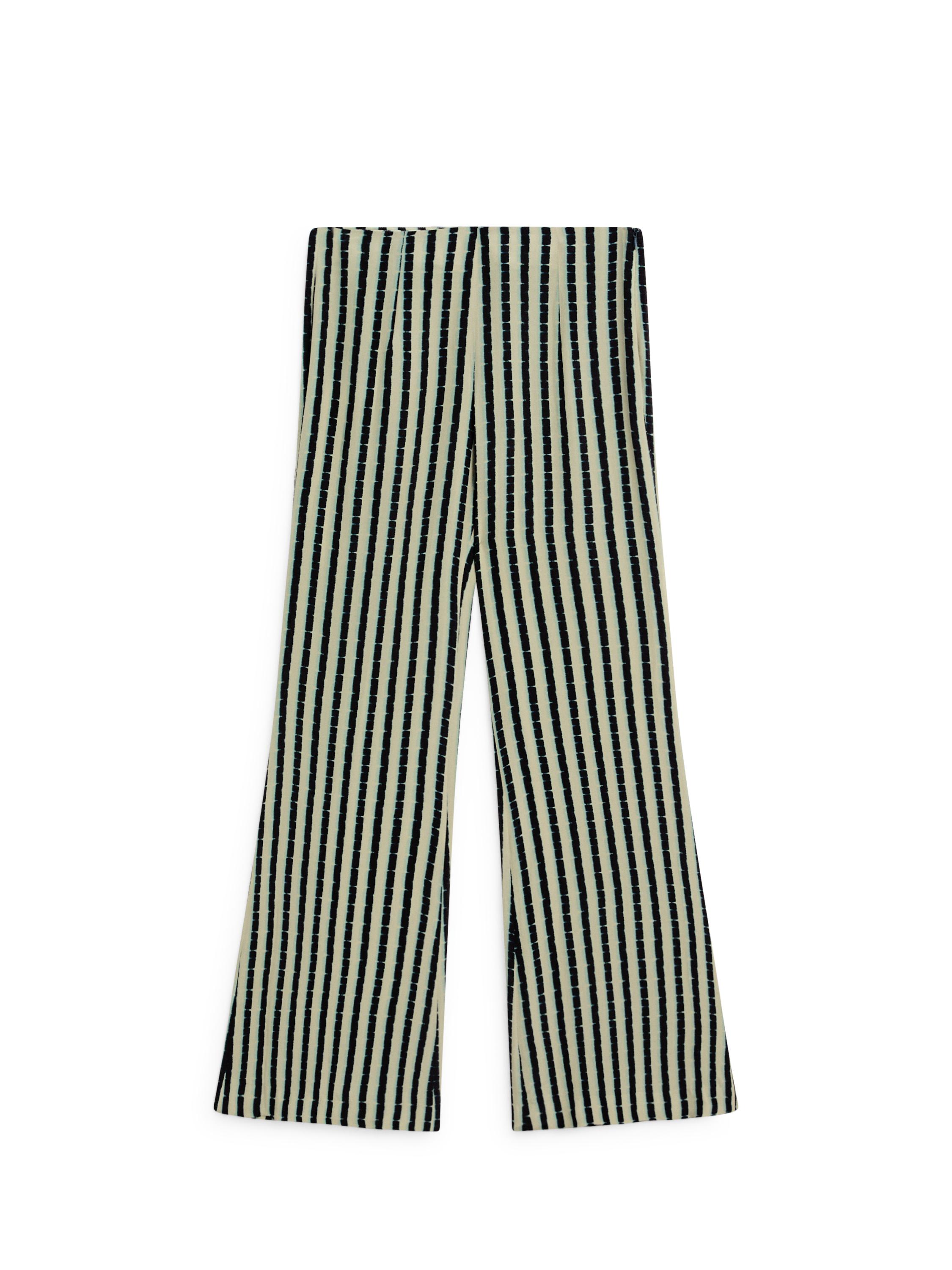 Striped flare fit trousers — AQUAMARINE