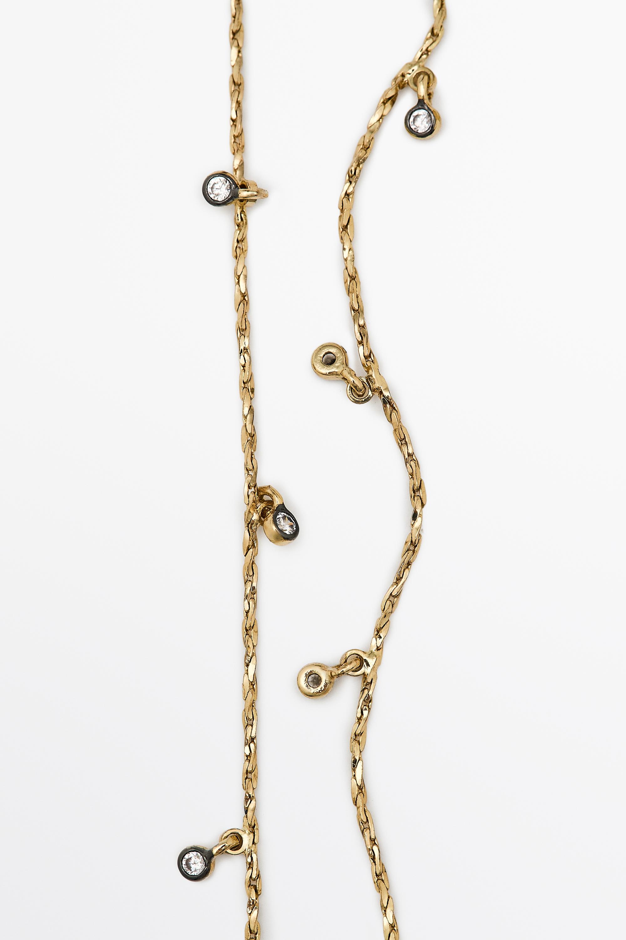 Antique crystal piece necklace — GOLDEN