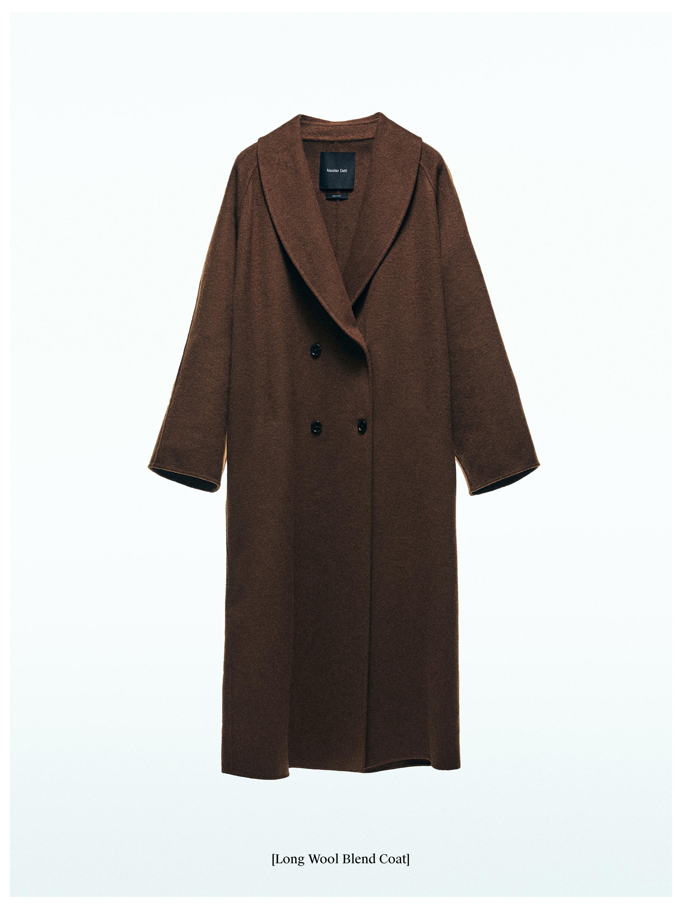 Abrigo largo con lana