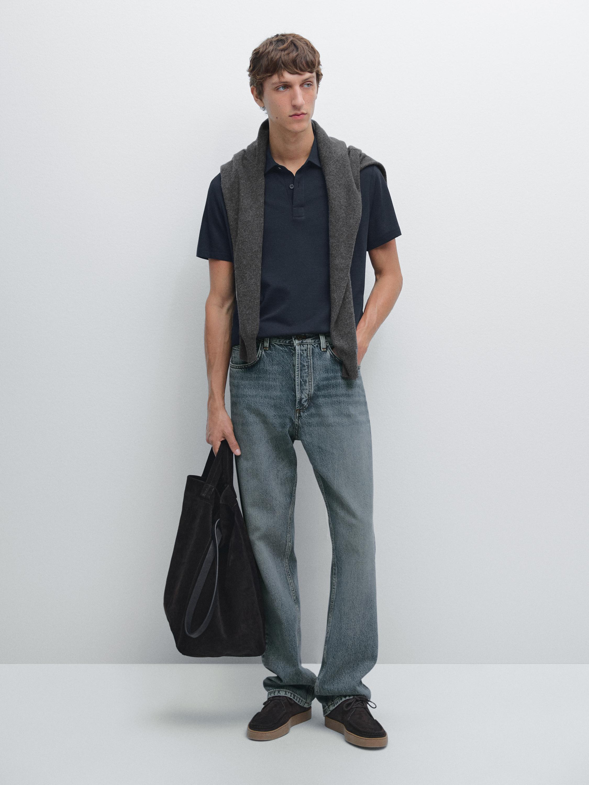 Poloshirt mit kurzen Ärmeln aus Baumwollmischgewebe