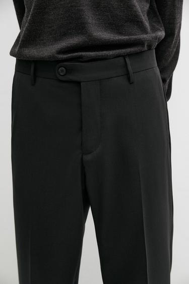 100% wool suit pants — BLACK 8