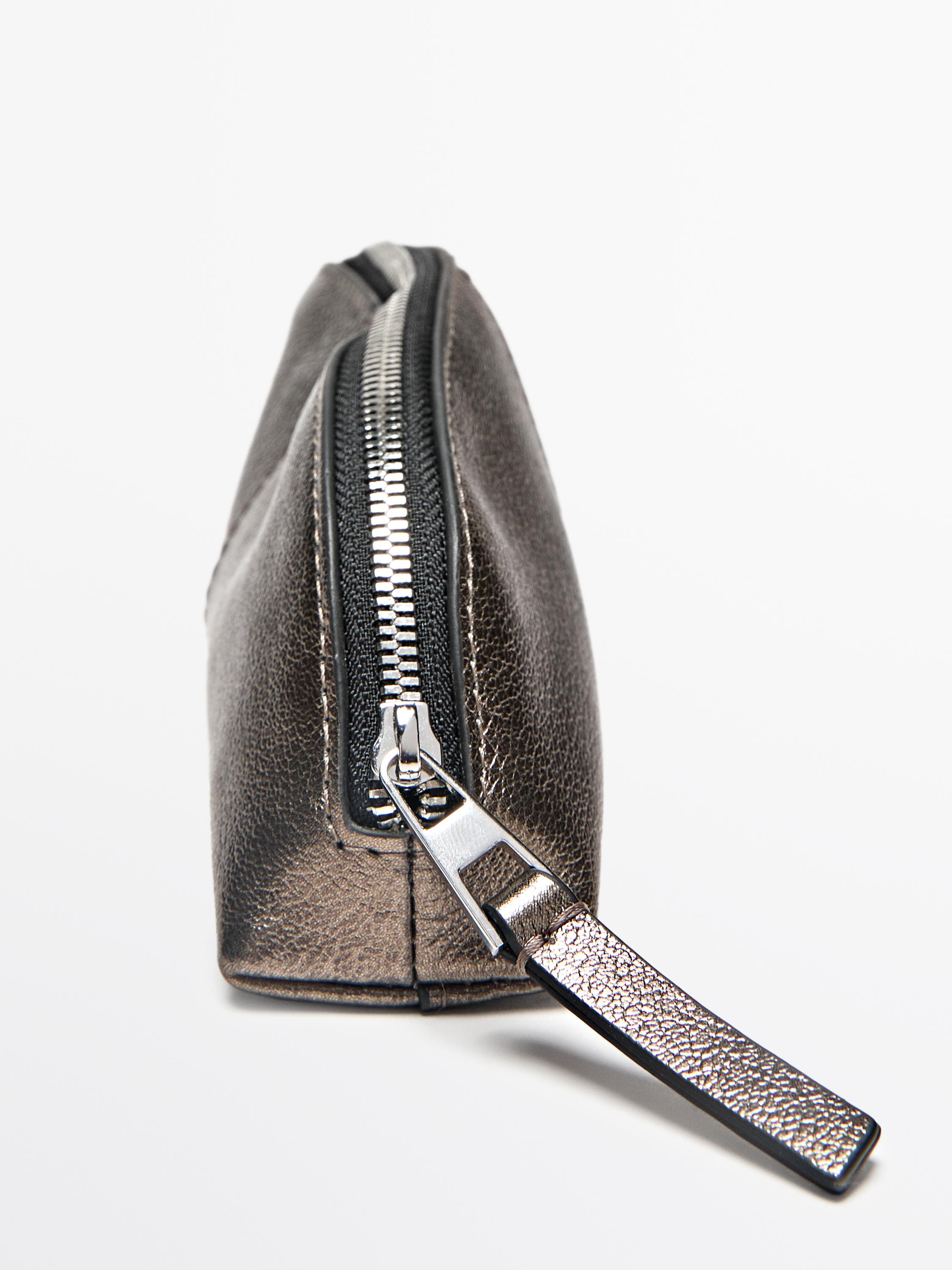 Nappa leather pencil case
