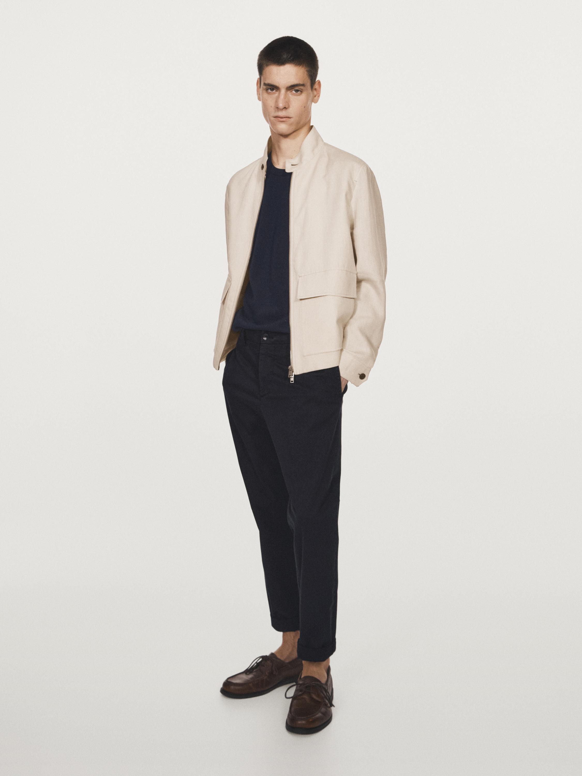 Pantalón estructura slim fit