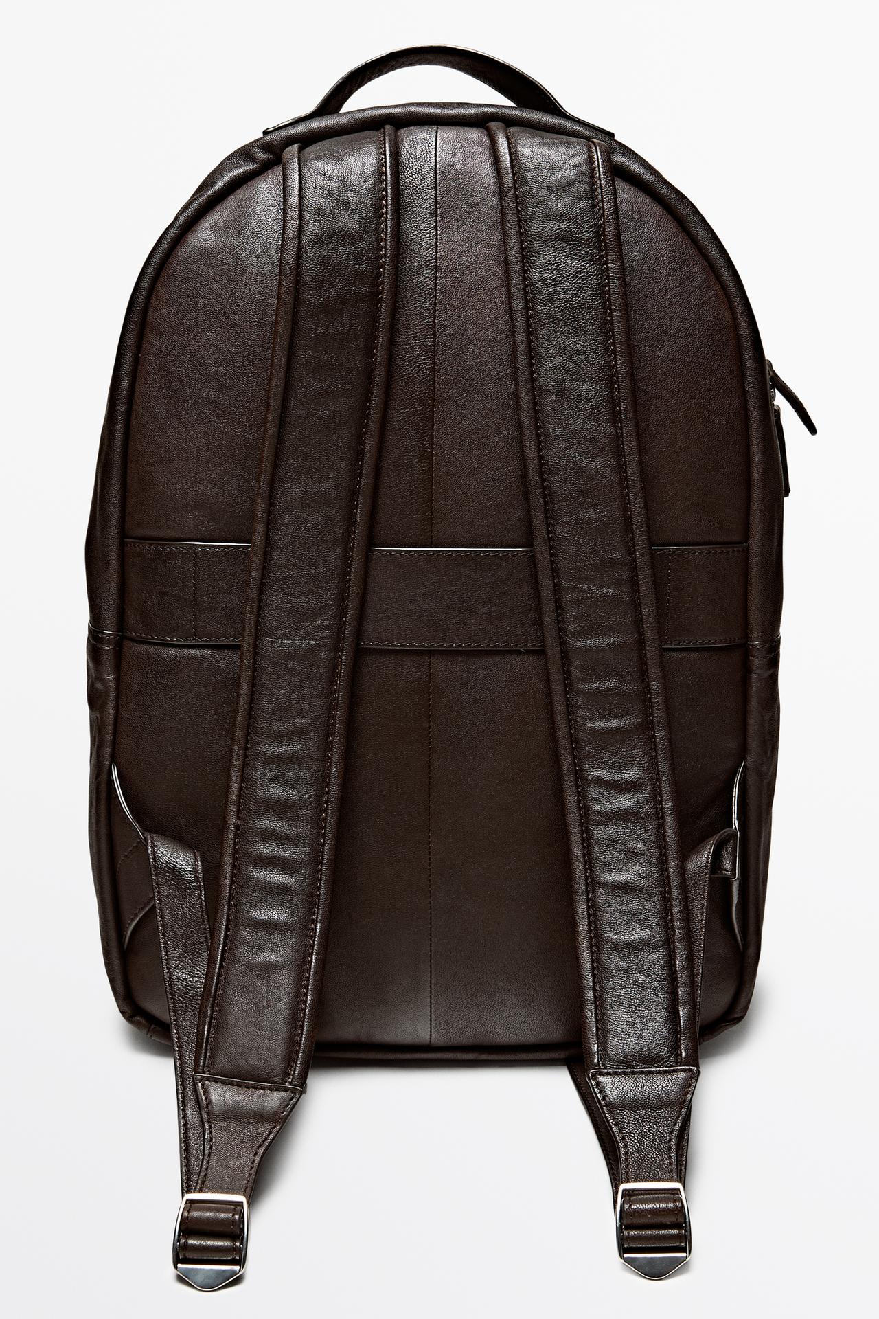 Nappa leather backpack — BROWN