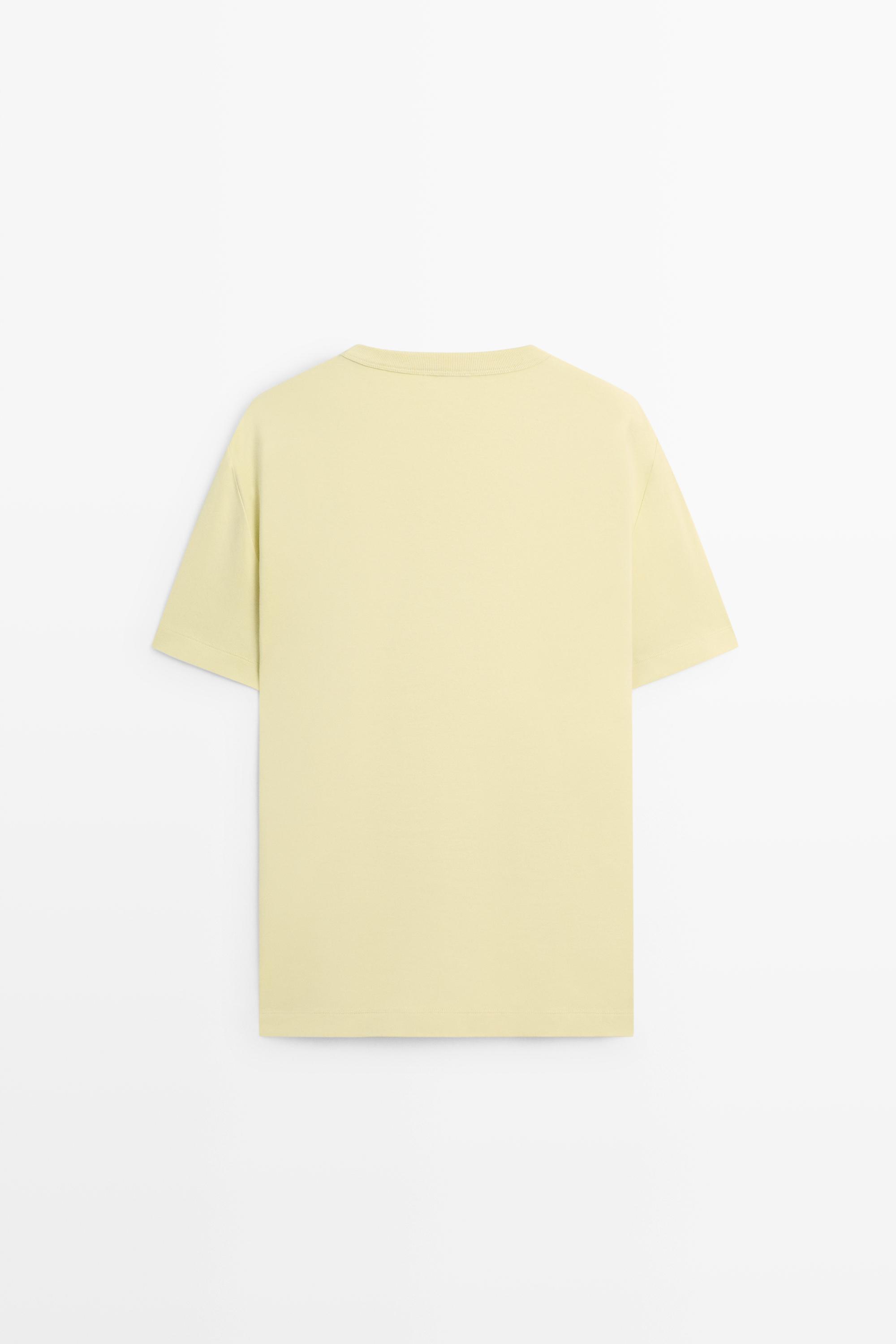 100% cotton short-sleeve T-shirt — LIME