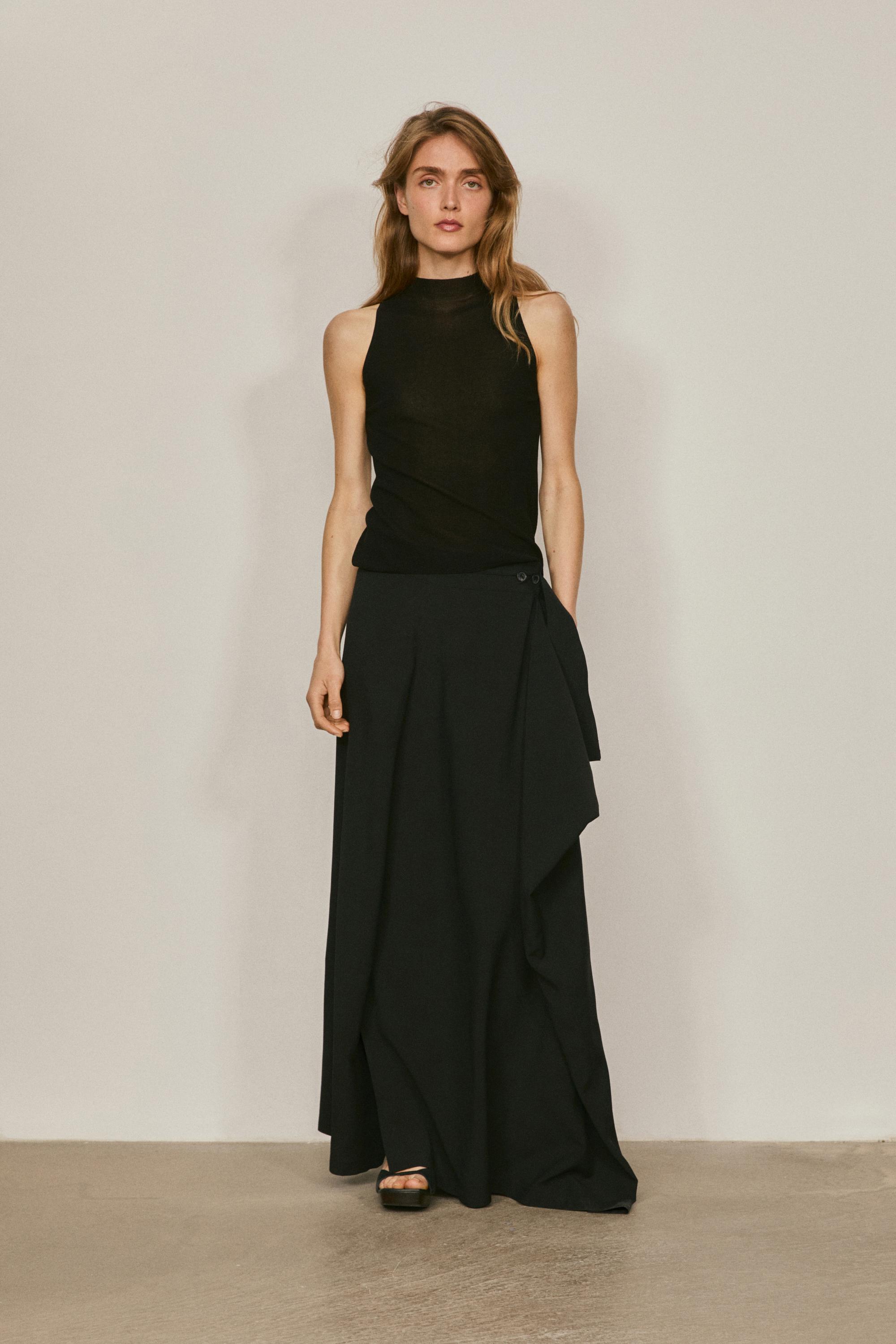 Semi-sheer halter top - LIMITED EDITION — BLACK