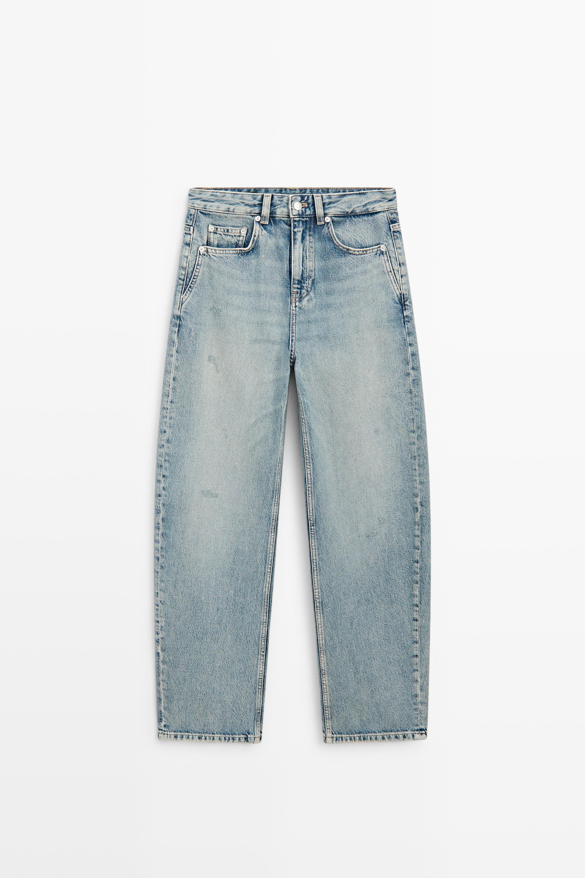 Jean barrel fit taille moyenne