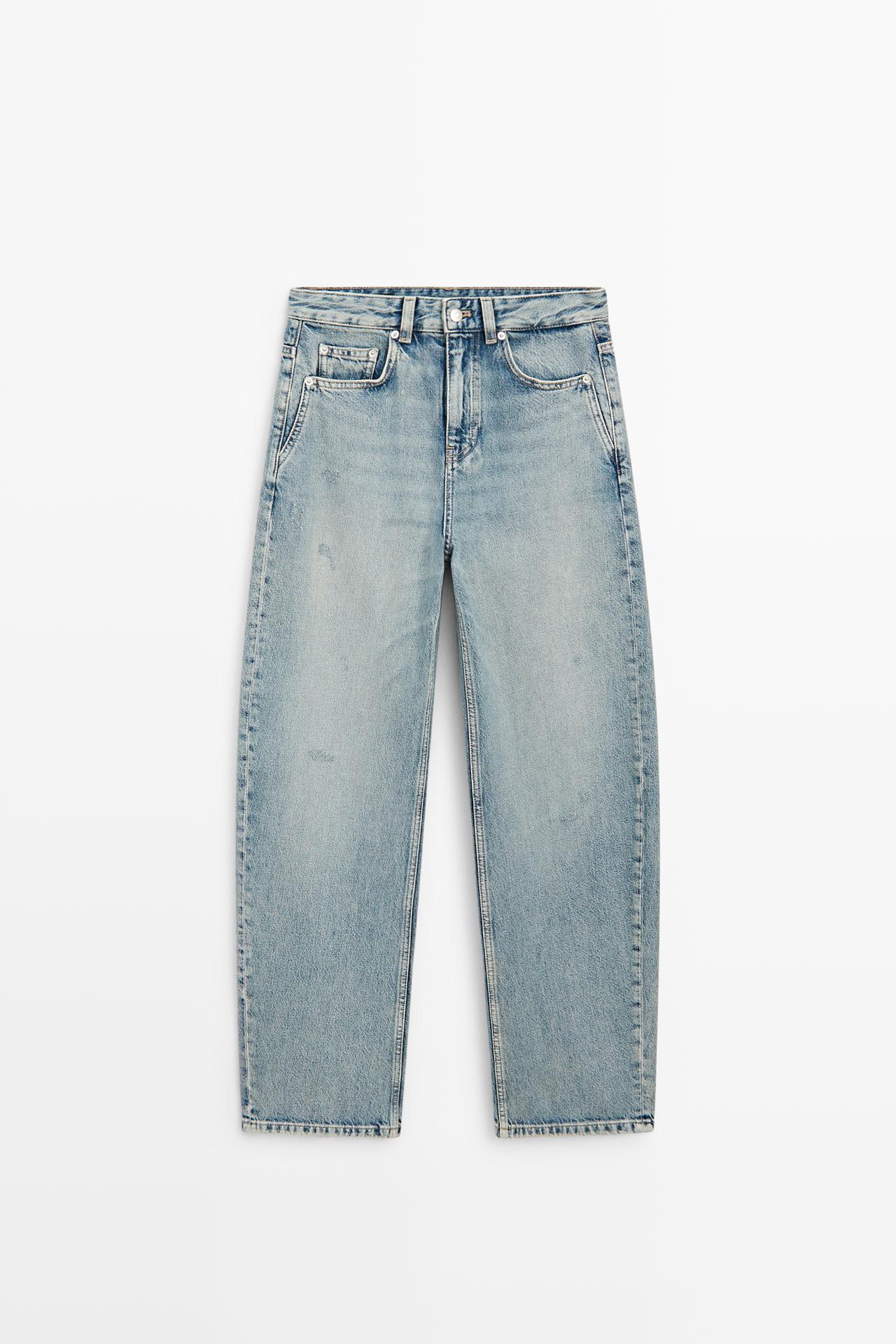 Relaxed fit barrel jeans — Light Blue
