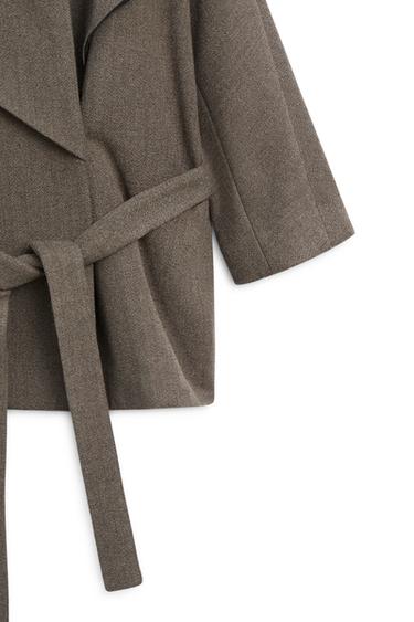 Wool blend belt detail coat - LIMITED EDITION — MOLE BROWN 8