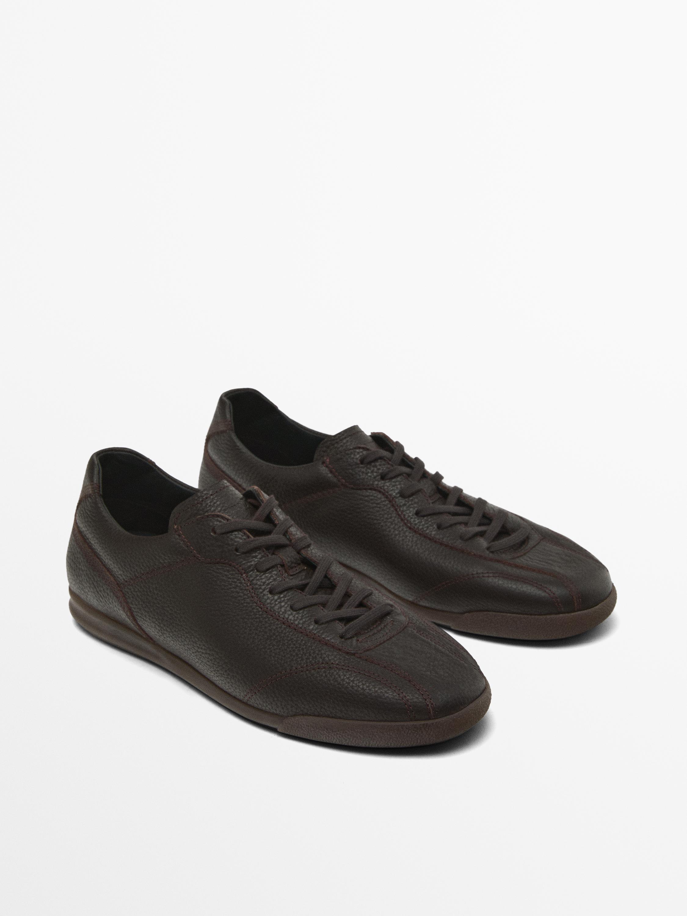 Soft leather trainers