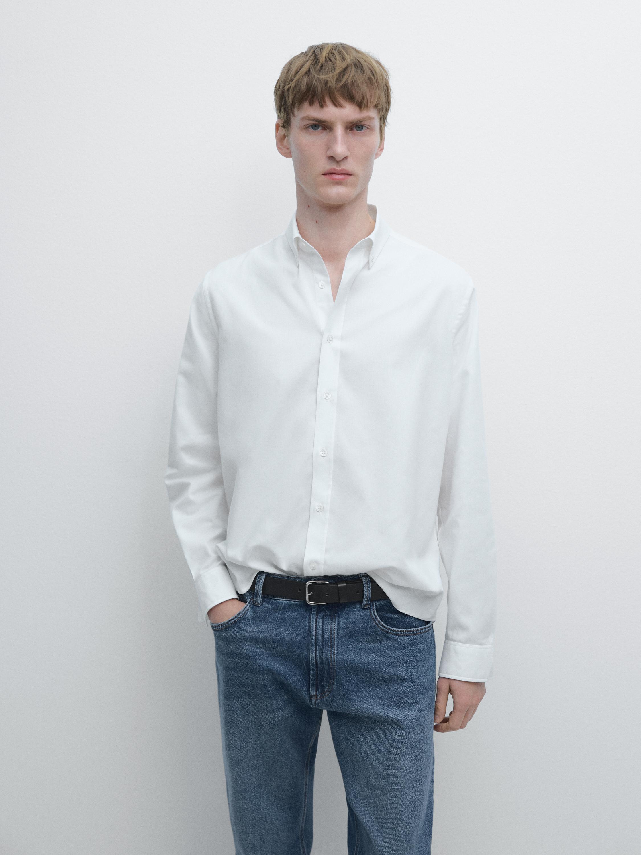 Chemise regular fit en coton