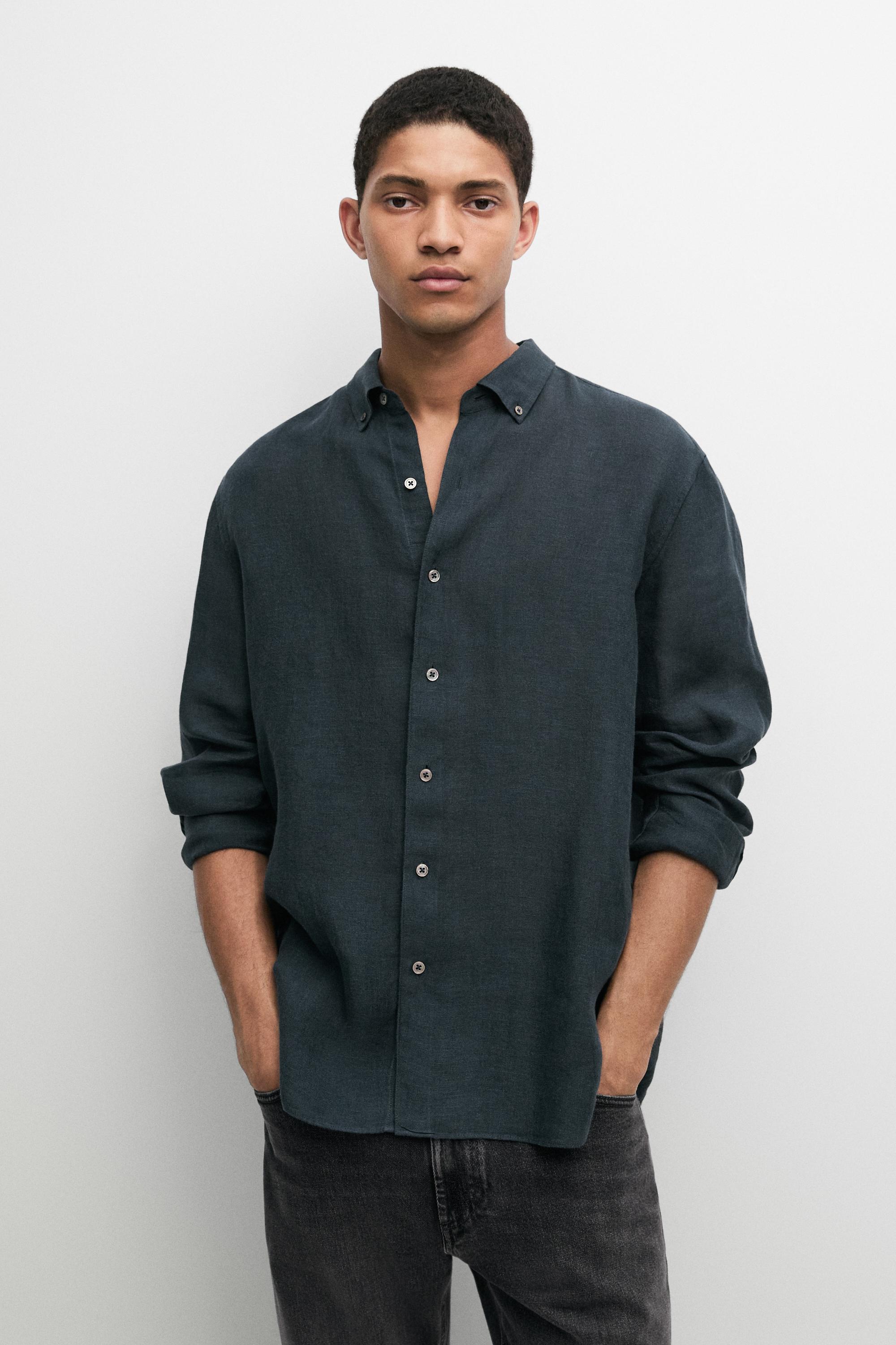Camicia délavé 100% lino