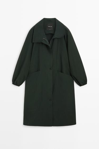 Long technical parka — PETROL BLUE 2