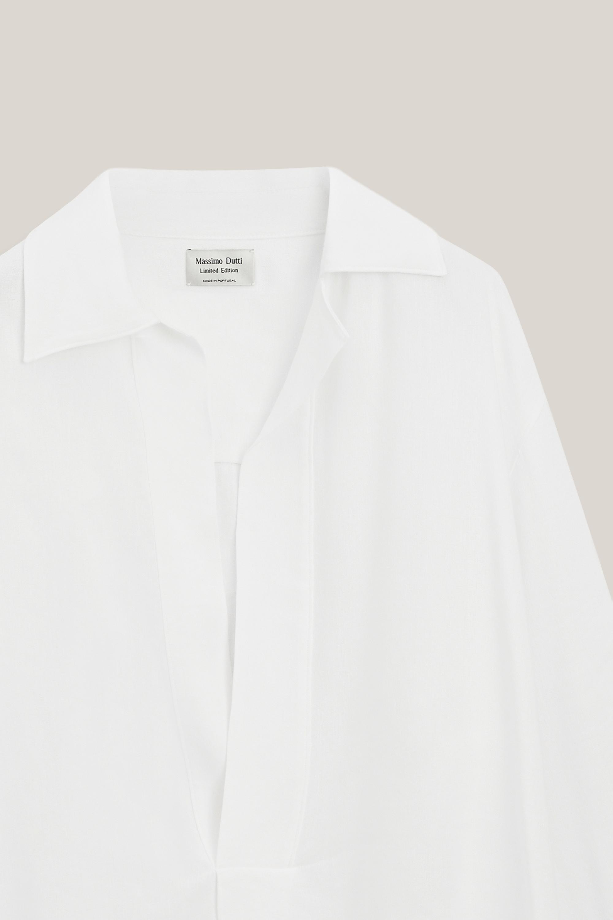 Flowing linen blend shirt - LIMITED EDITION — WHITE