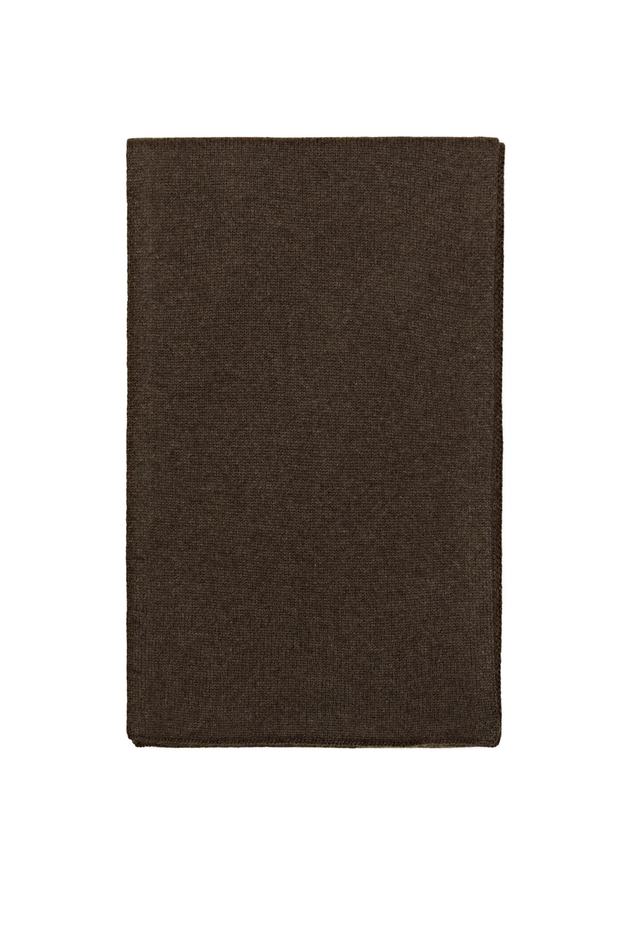 100% cashmere scarf — MOLE BROWN