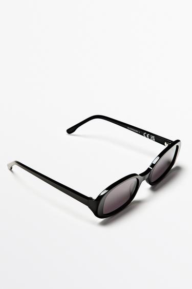 90s-style rounded sunglasses — BLACK 2