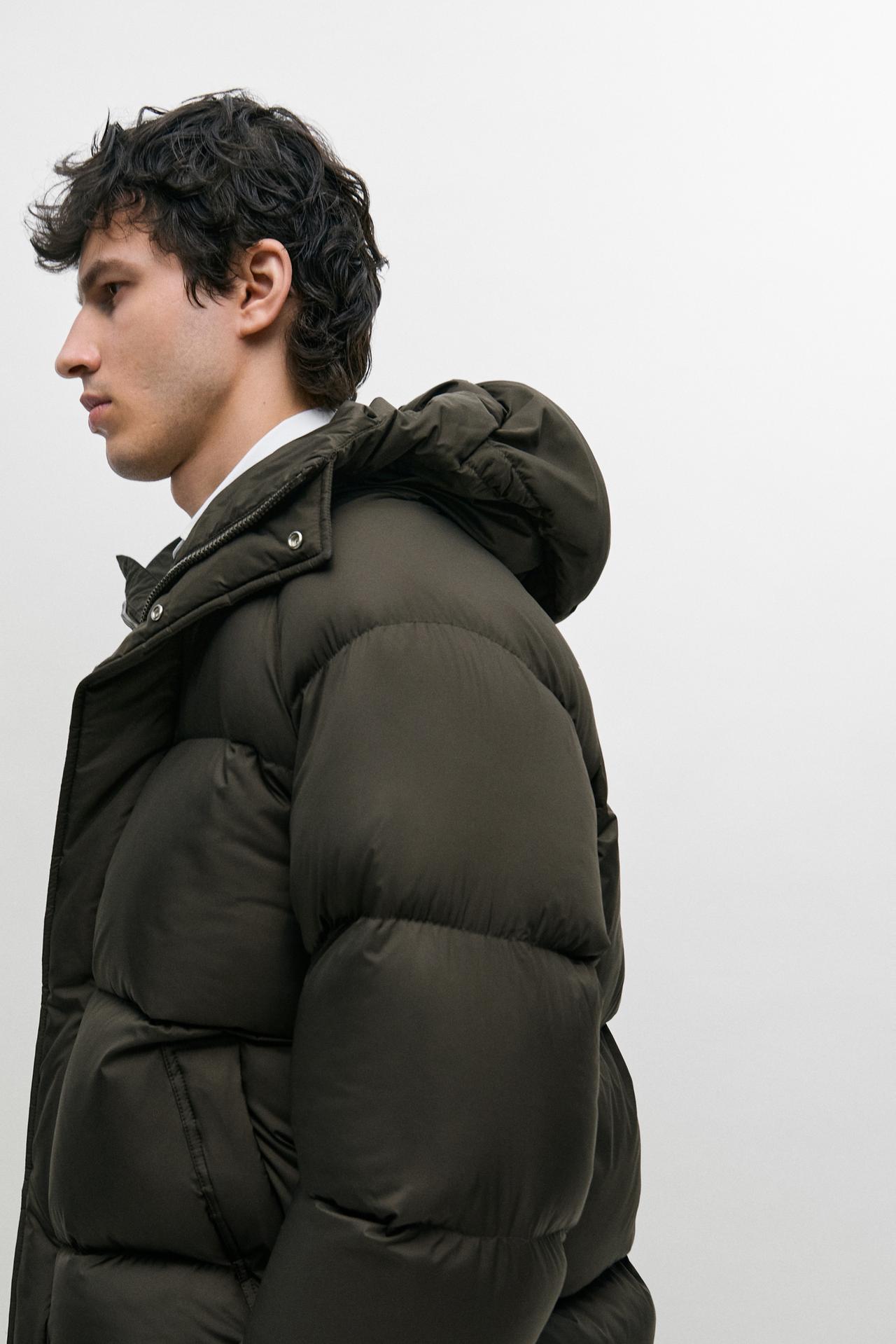 Oversize down jacket — DARK KHAKI