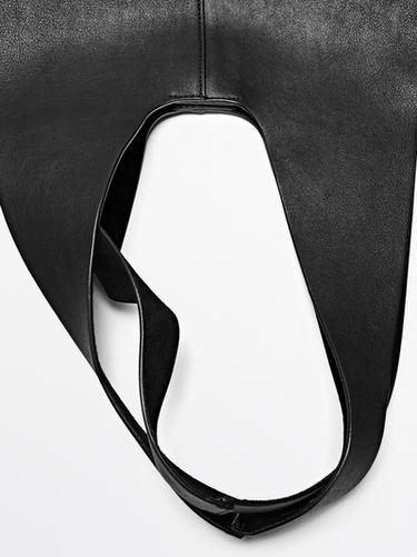Nappa leather tote bag — BLACK 6