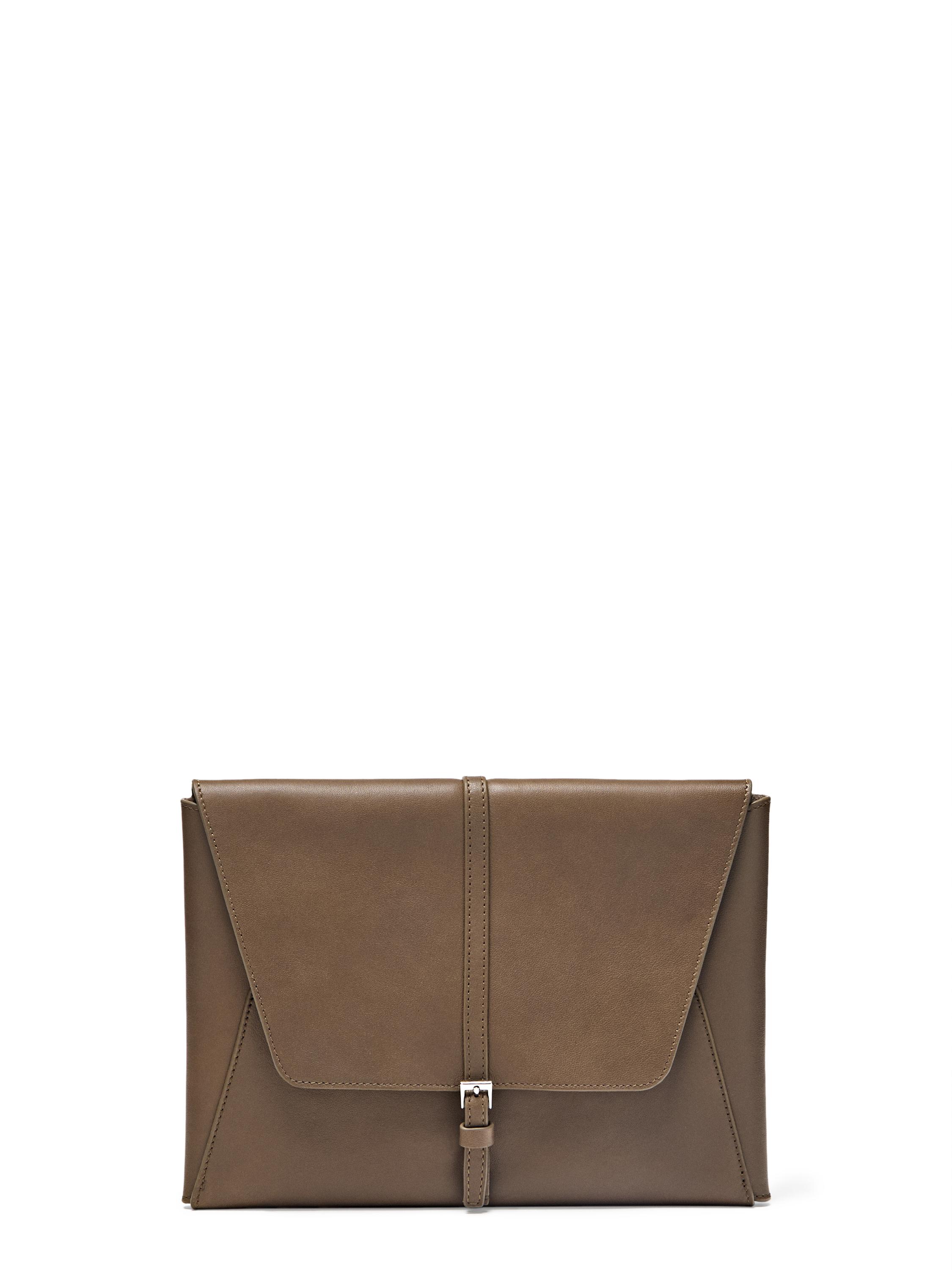 Nappa leather iPad case — MOLE BROWN