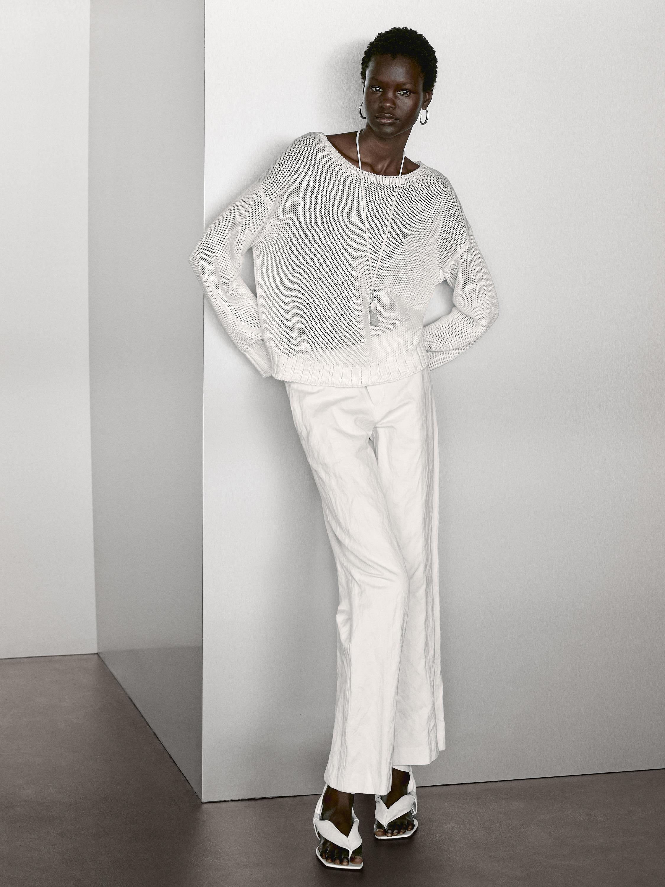 100% linen knit sweater