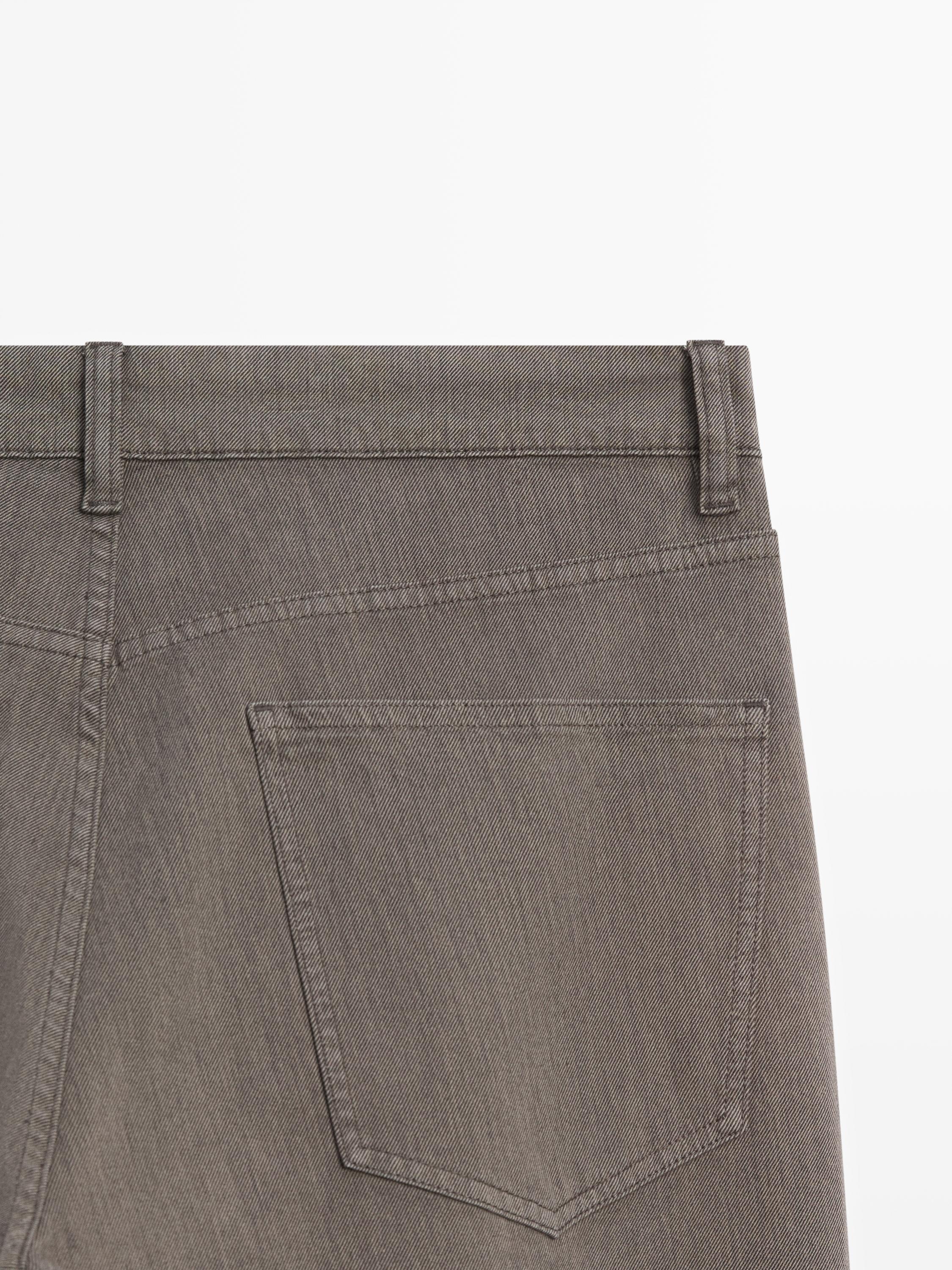 Tapered fit jeans — Greyish green