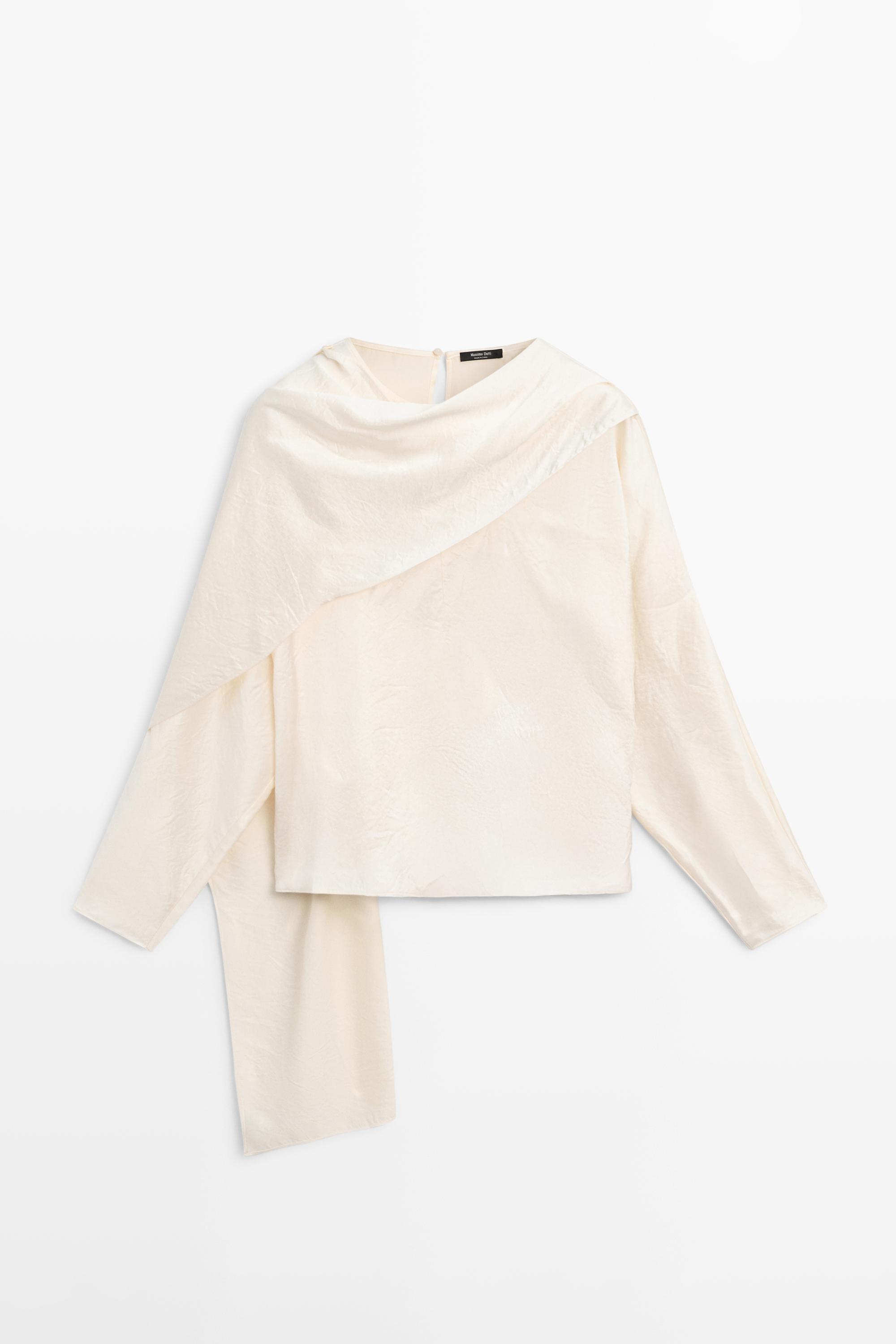 Flowing blouse with cape