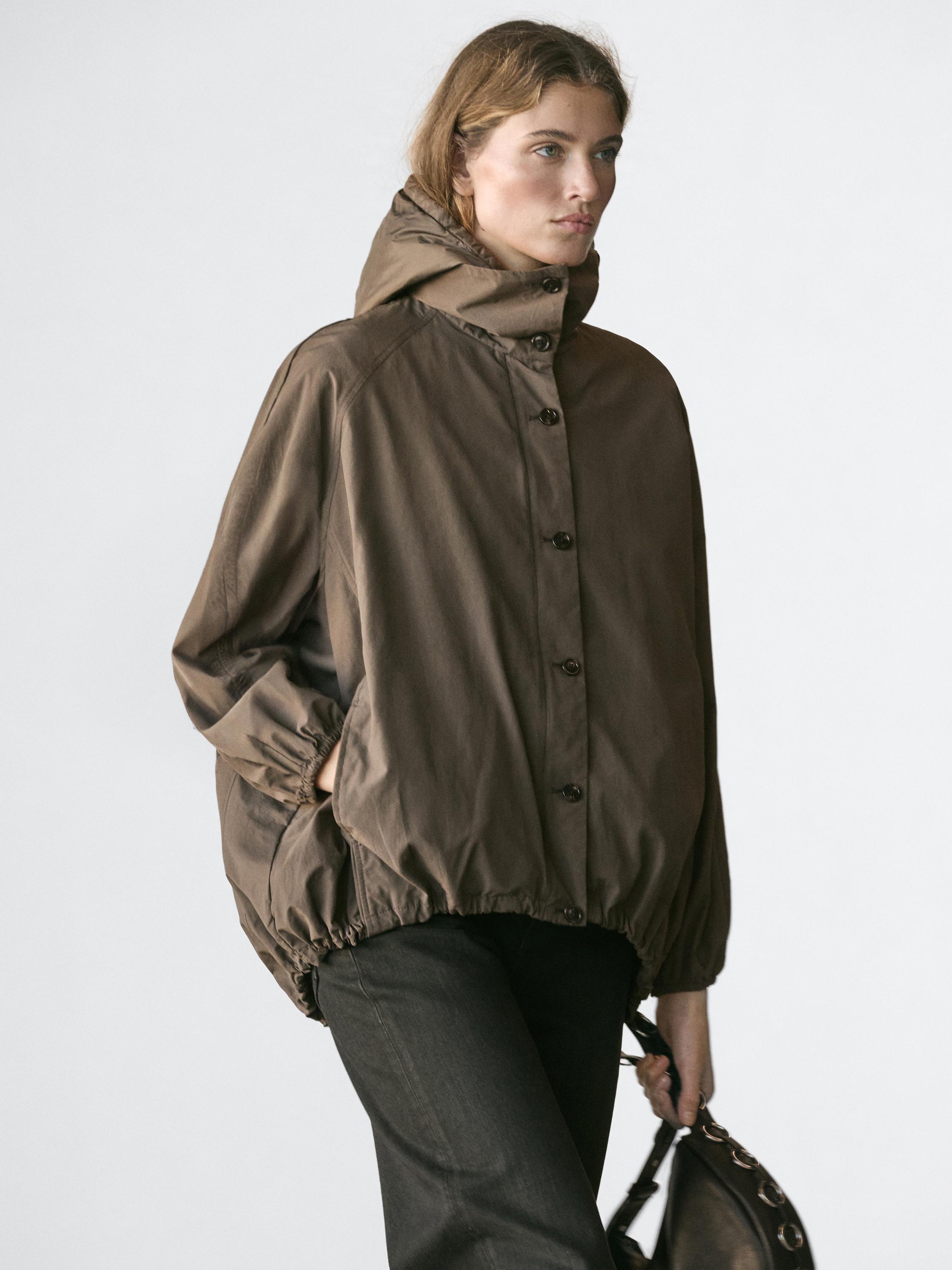 Parka with puff detail