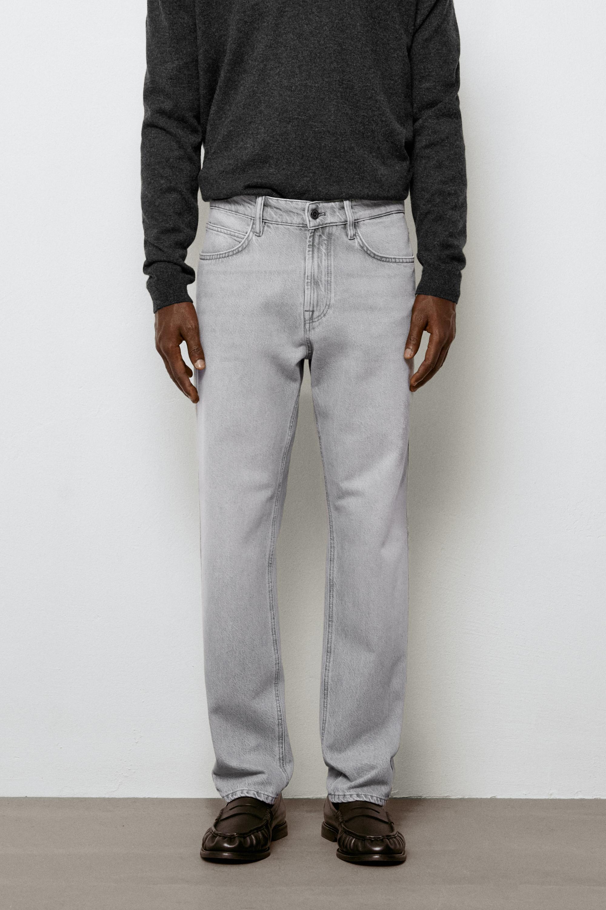 Jeans tapered fit&nbsp;stone washed