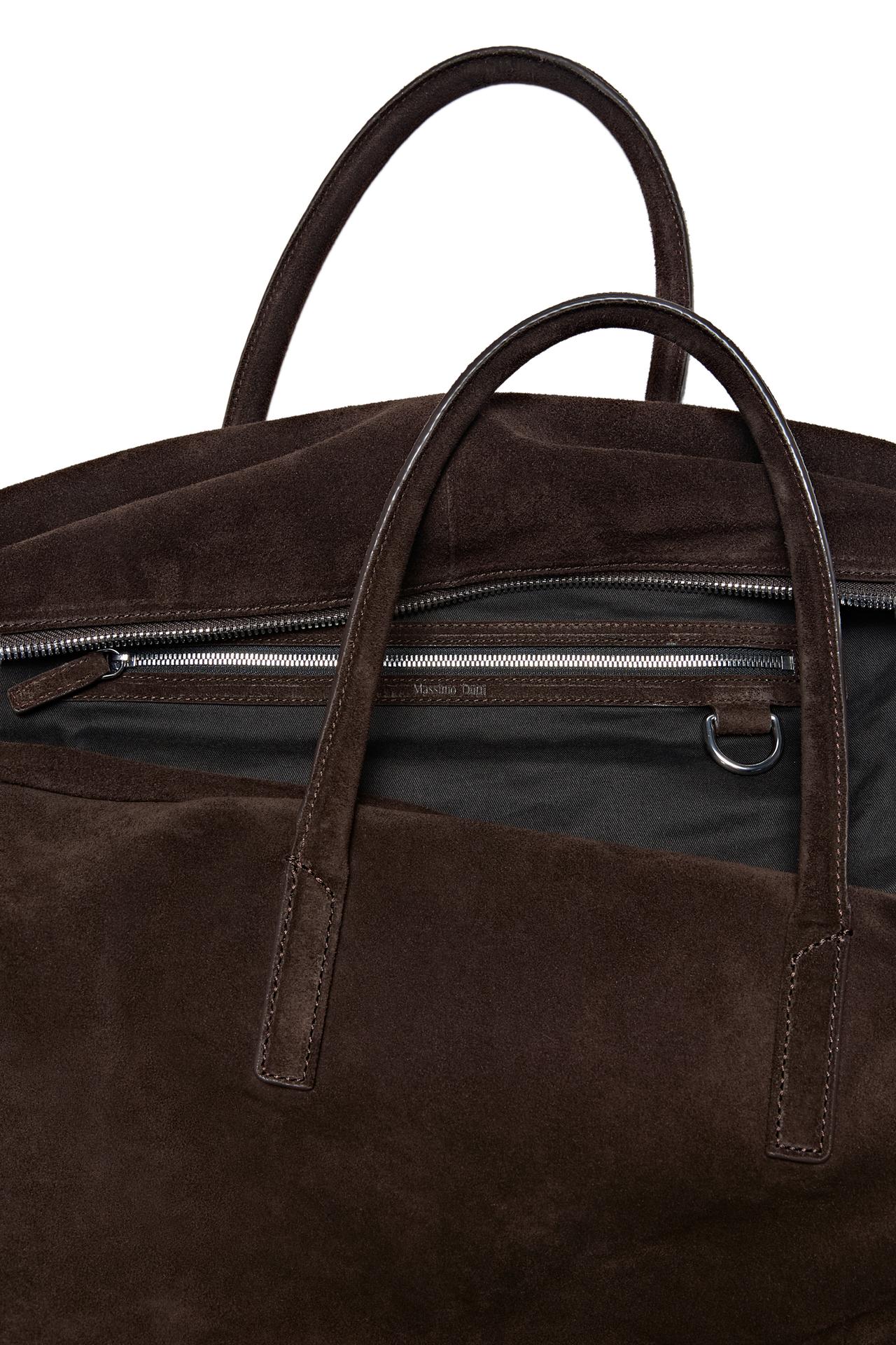 Suede leather travel bag - LIMITED EDITION — BROWN