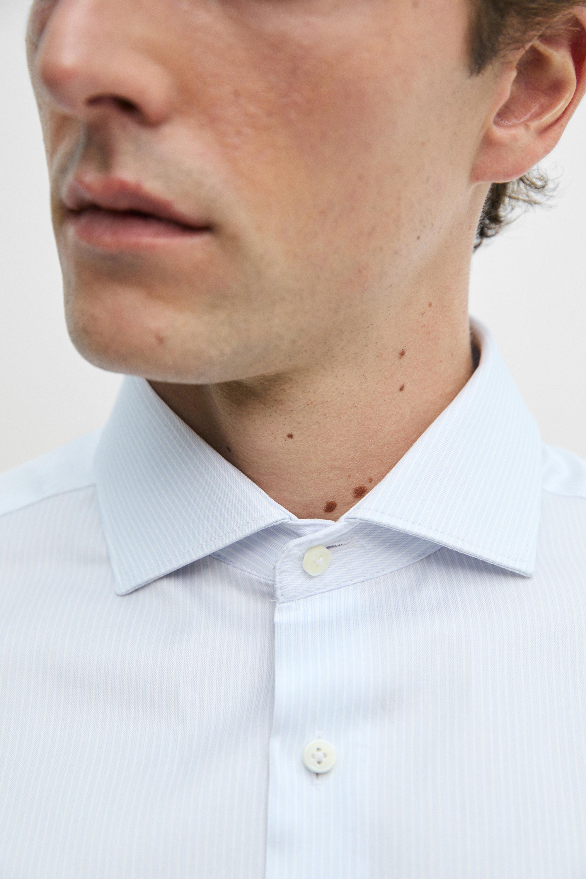 Slim fit 100% cotton shirt — SKY BLUE