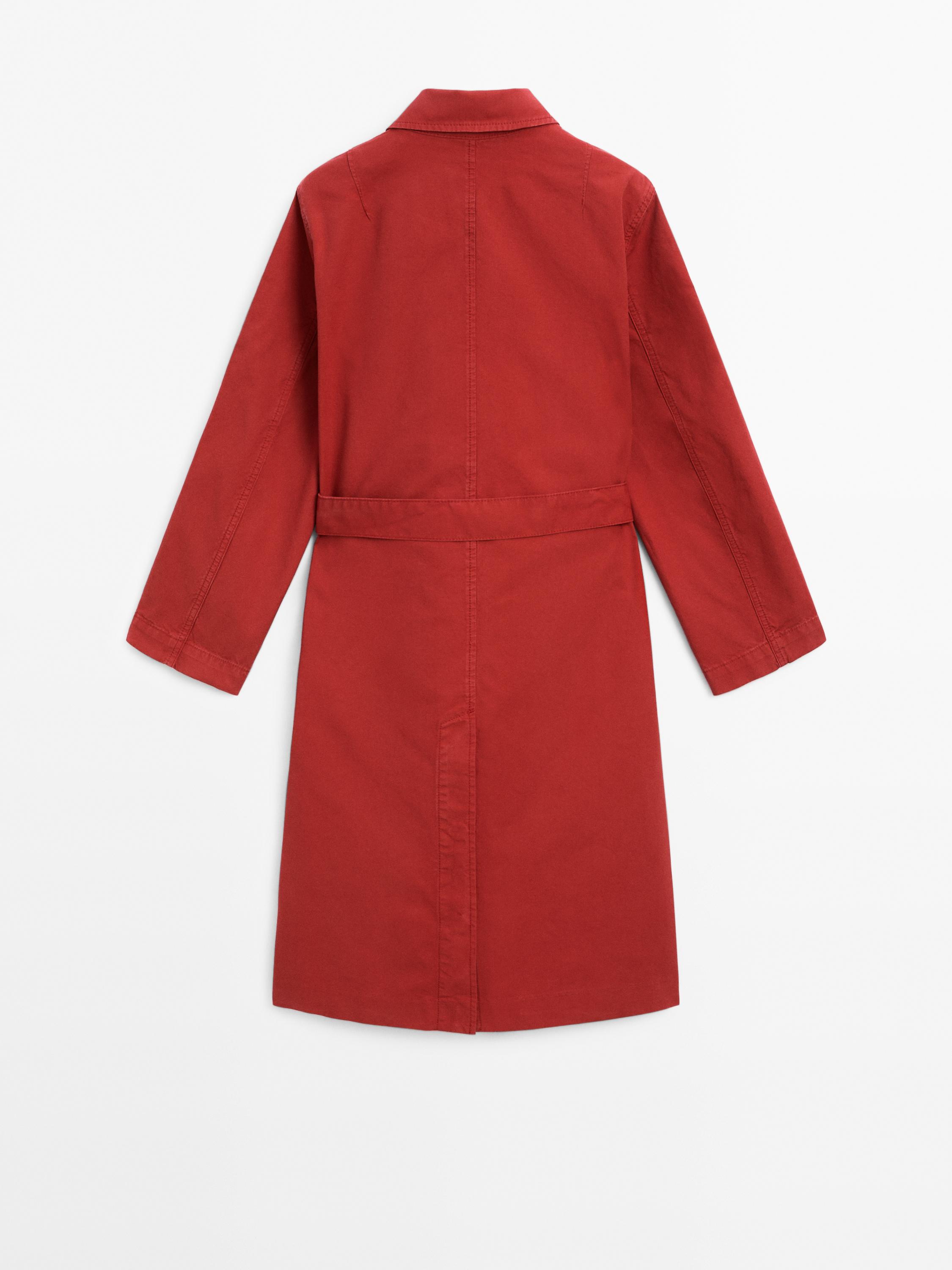 100% cotton trench coat