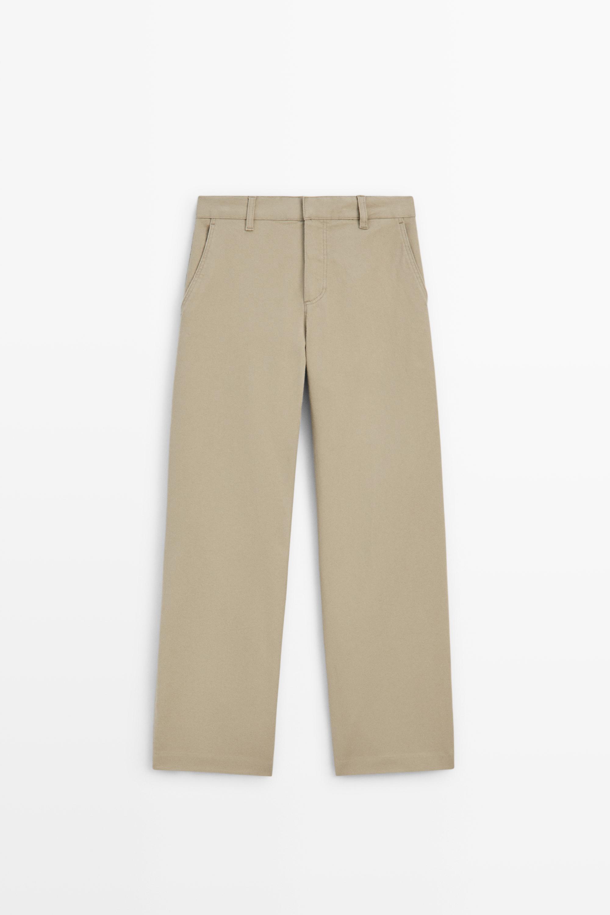 Stretch cotton blend pants