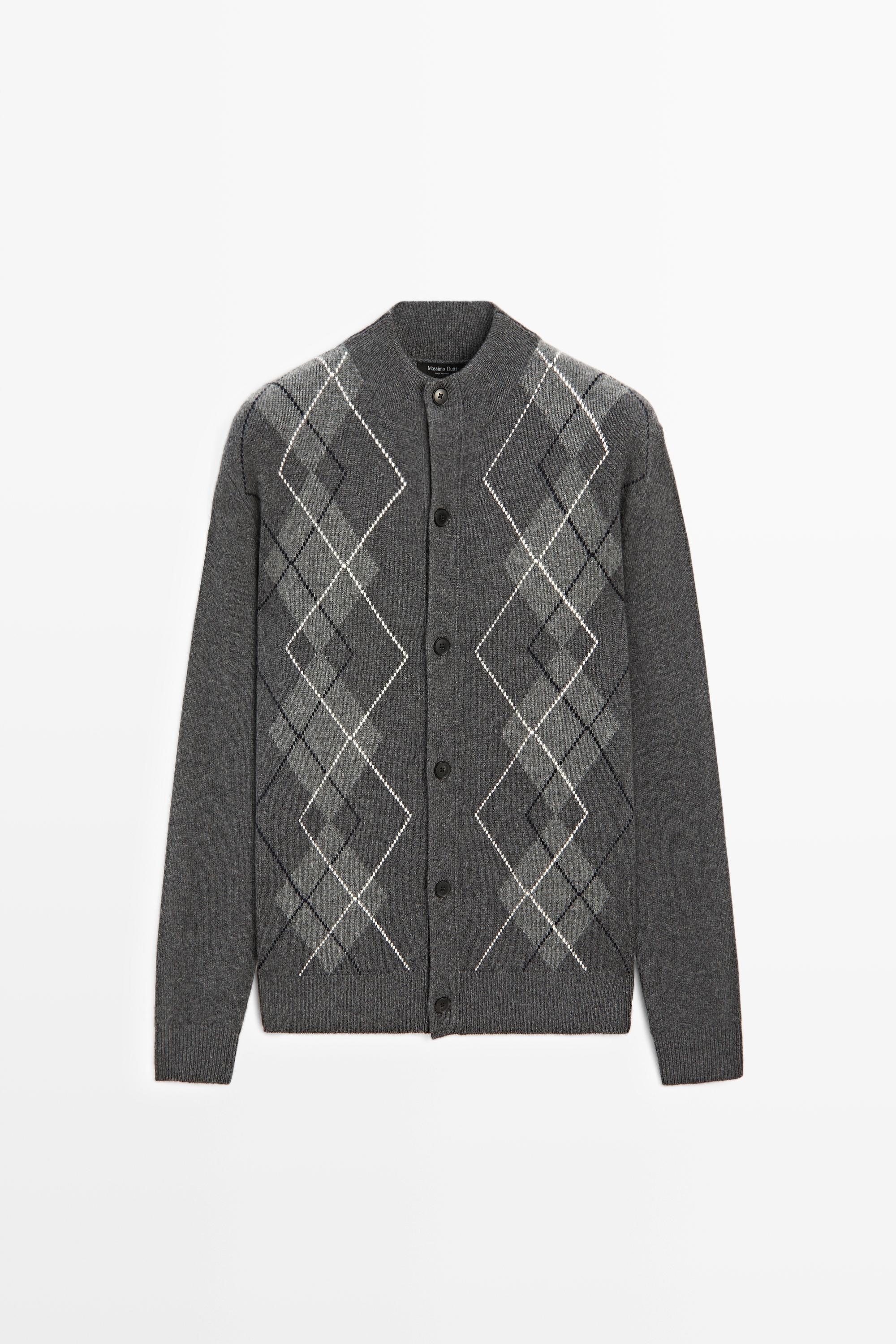 Cárdigan punto rombos 100% cashmere