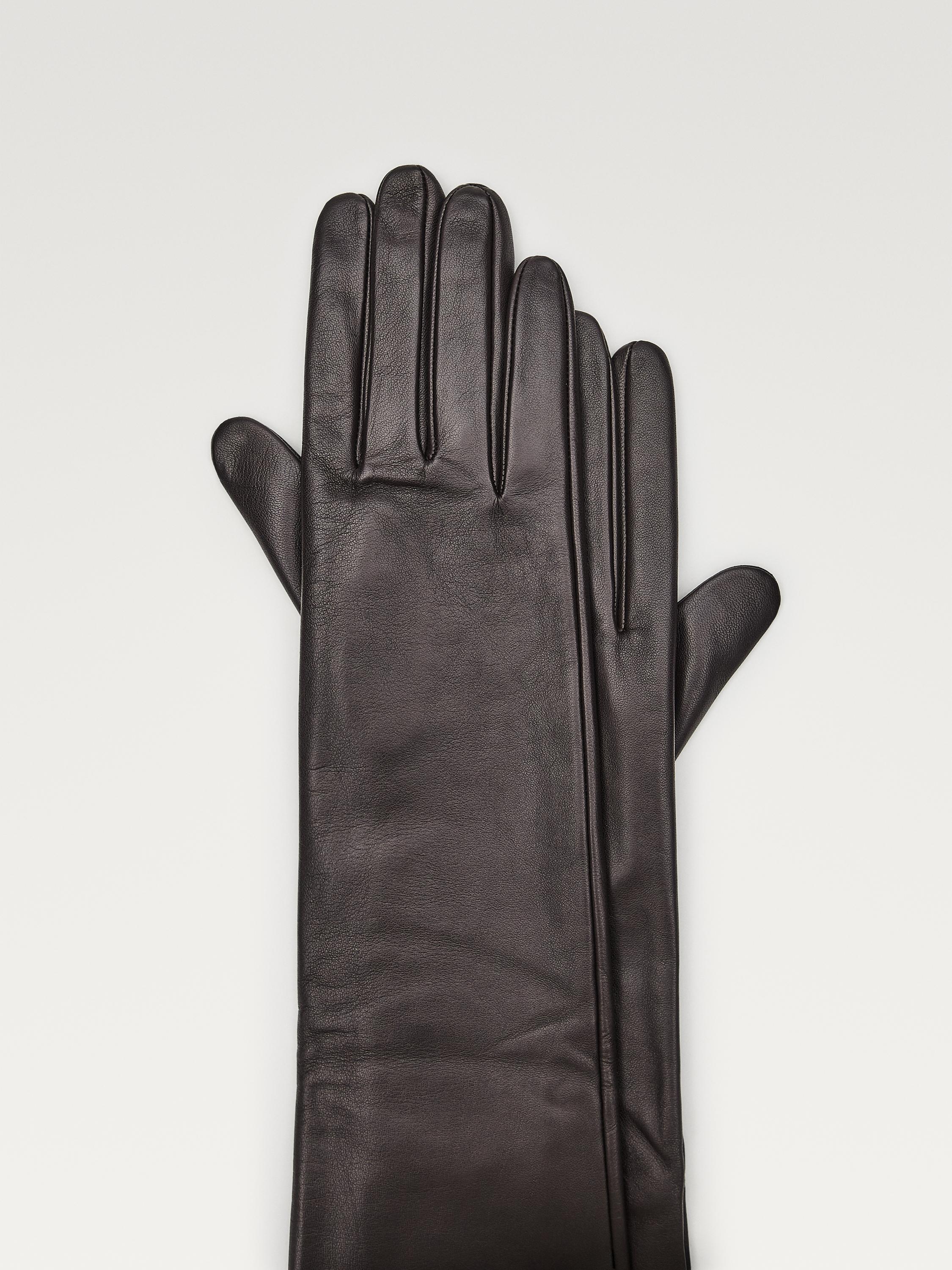 Guantes largos piel caprina napa