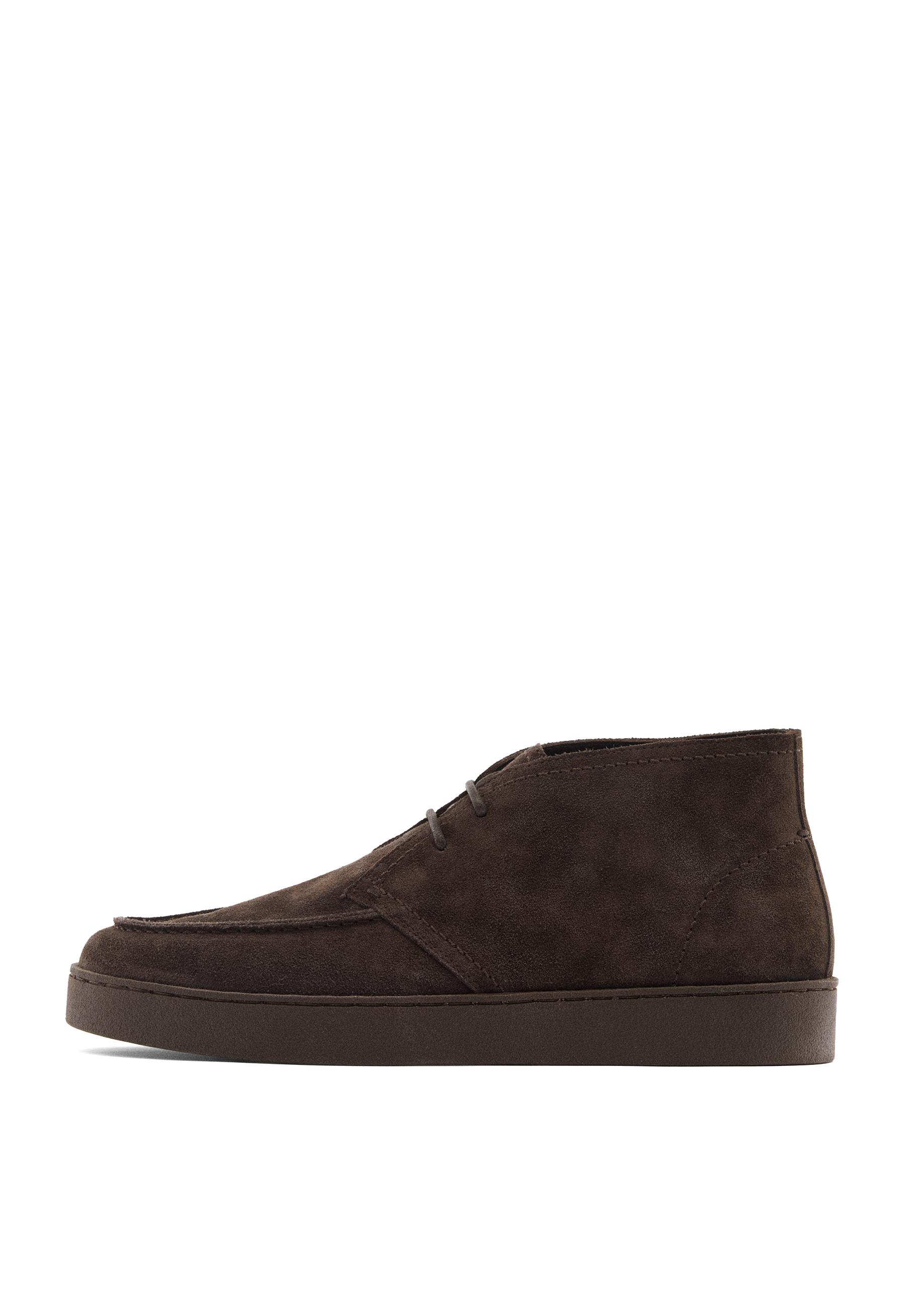 Moc toe boot-style shoes — BROWN