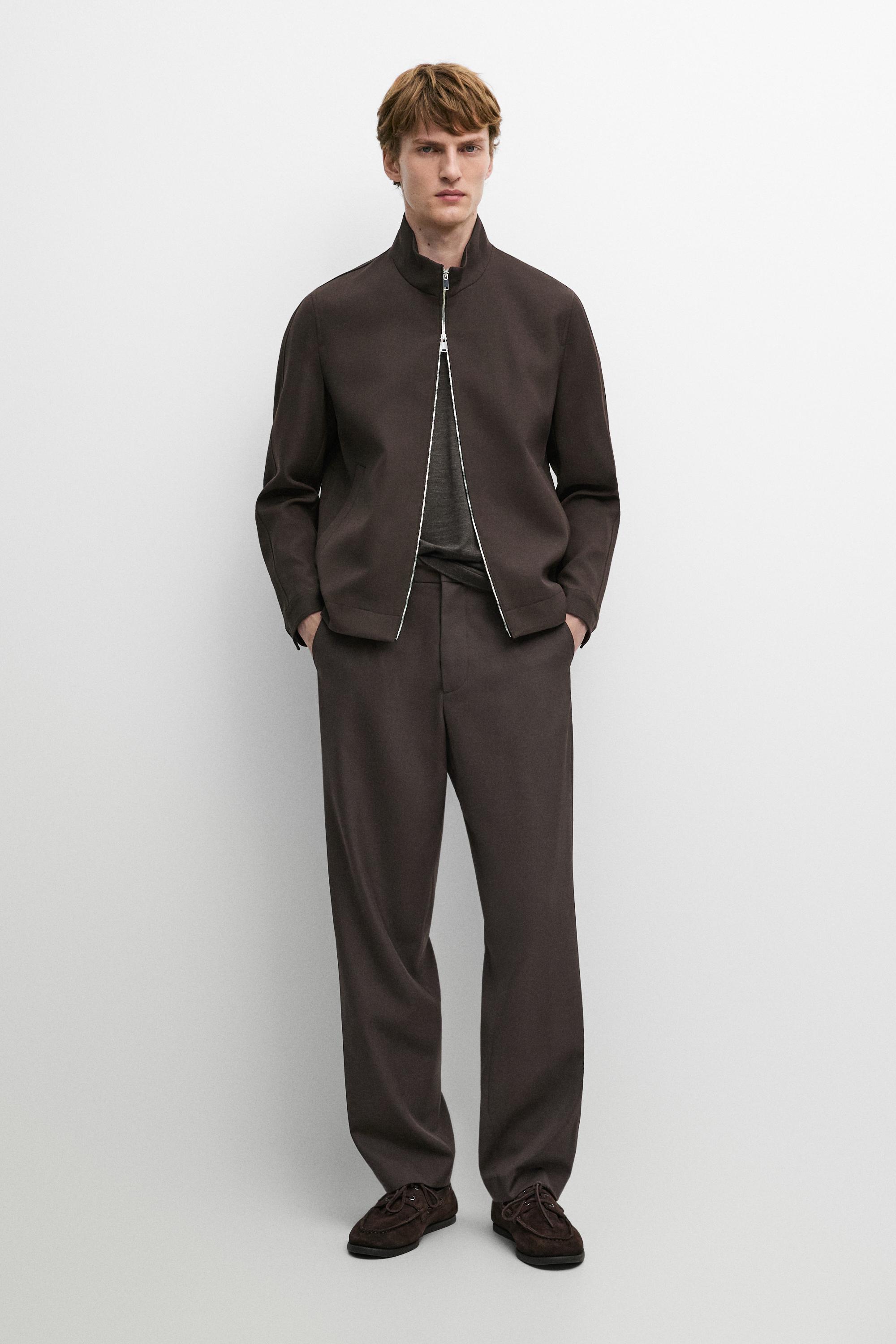 Total look-bukser i 100 % cool wool