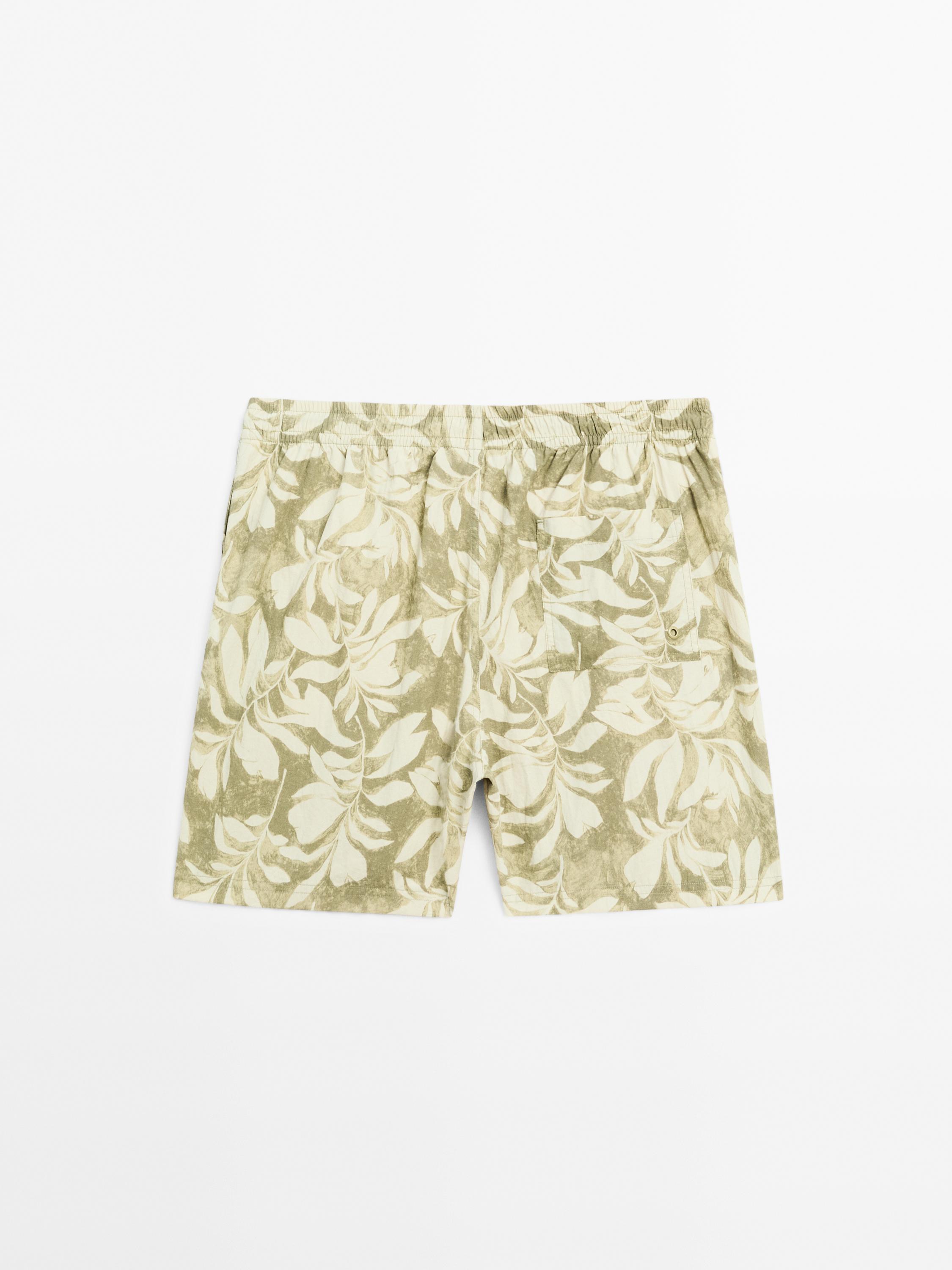 Regular fit printed swimming trunks
